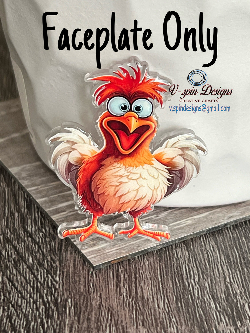 Funny Rooster Badge reel/ID Holder card holder/nurse/teachers/farm/silly