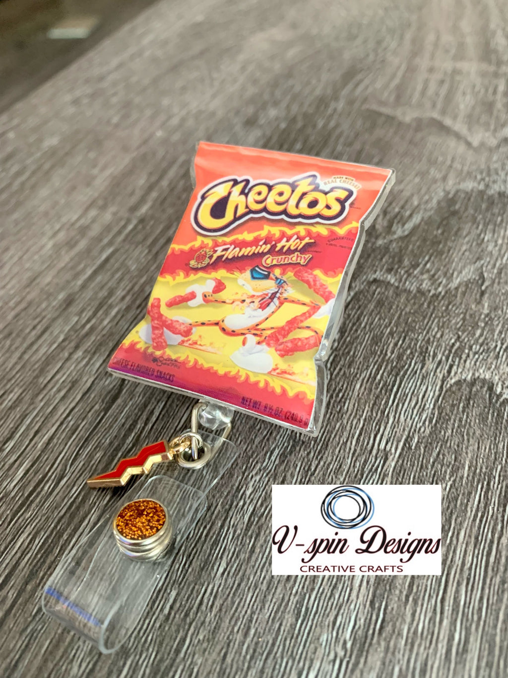 Hot Chips, retractable badge reel/ID holder/nurse/food/teachers/students/chip badge reels