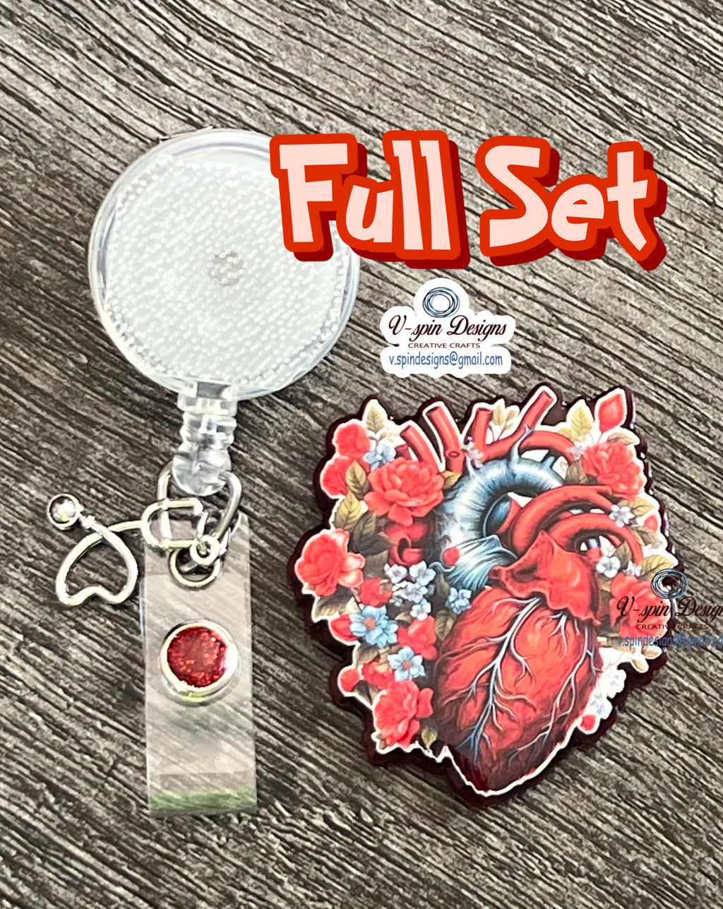 Anatomical Heart Badge Reel for Nurses/badge reel toppers/nurse badge reels/cardiology badge reels