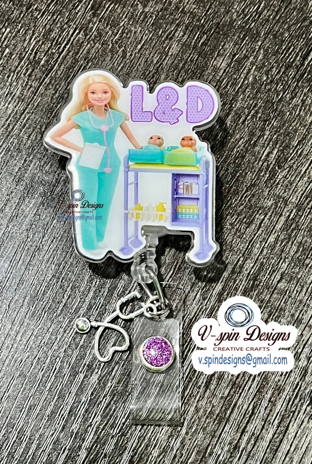 Labor & Delivery Nurse Badge Reel | Retractable Acrylic ID Holder