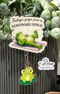 Funny Yoga Frog badge reel/ID Holder card holder/nurse badge reels/teachers/funny badge reels/gift for nurses