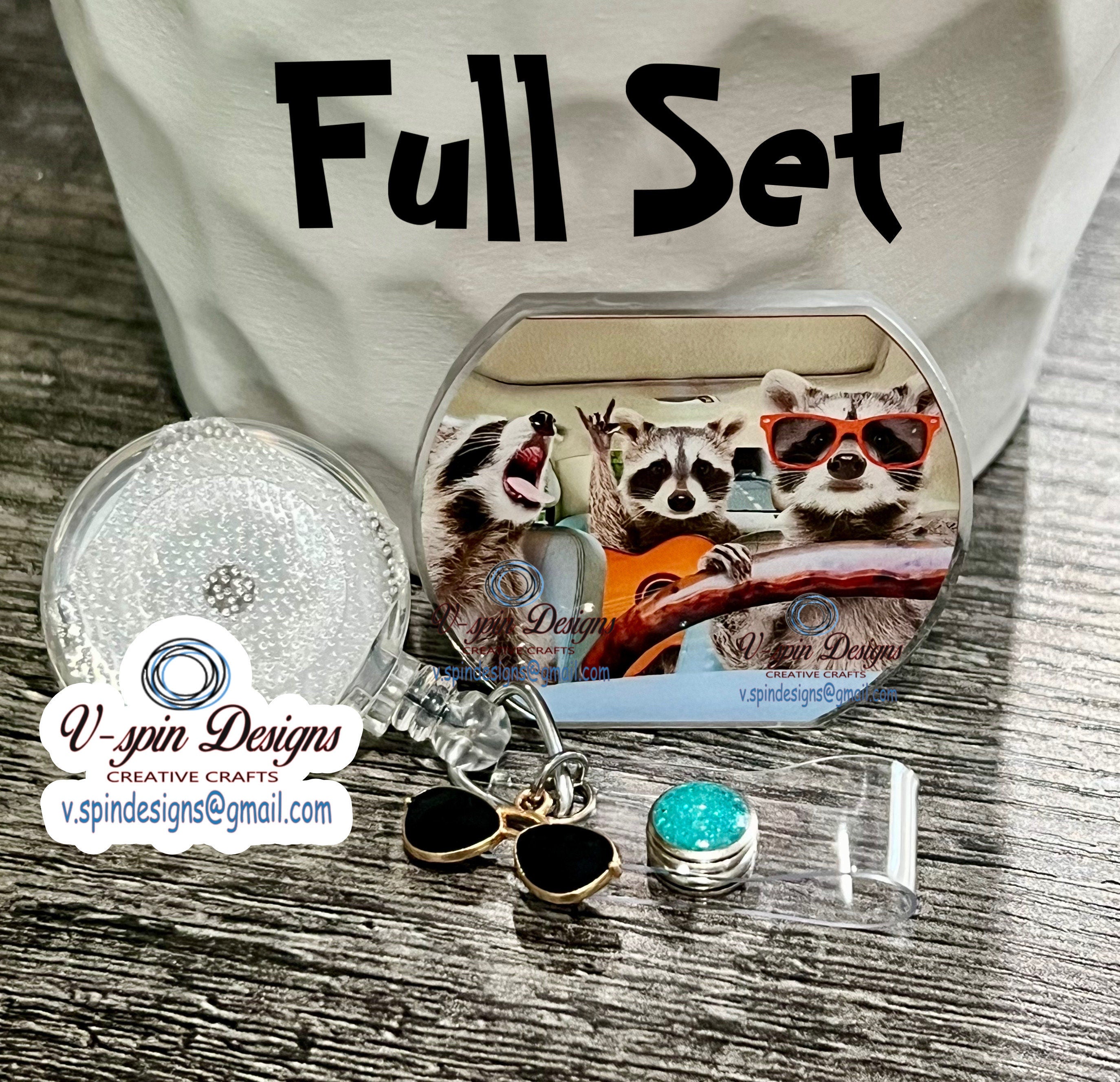 Raccoon Road Trip Badge Reel | Funny Retractable Acrylic ID Holder
