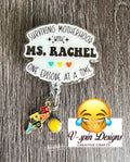 Surviving Motherhood Badge reel/ID Holder card holder/nurse/teachers/funny badge reels