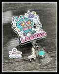 Roller Skating Monster Badge Reel: Interchangeable ID Holder