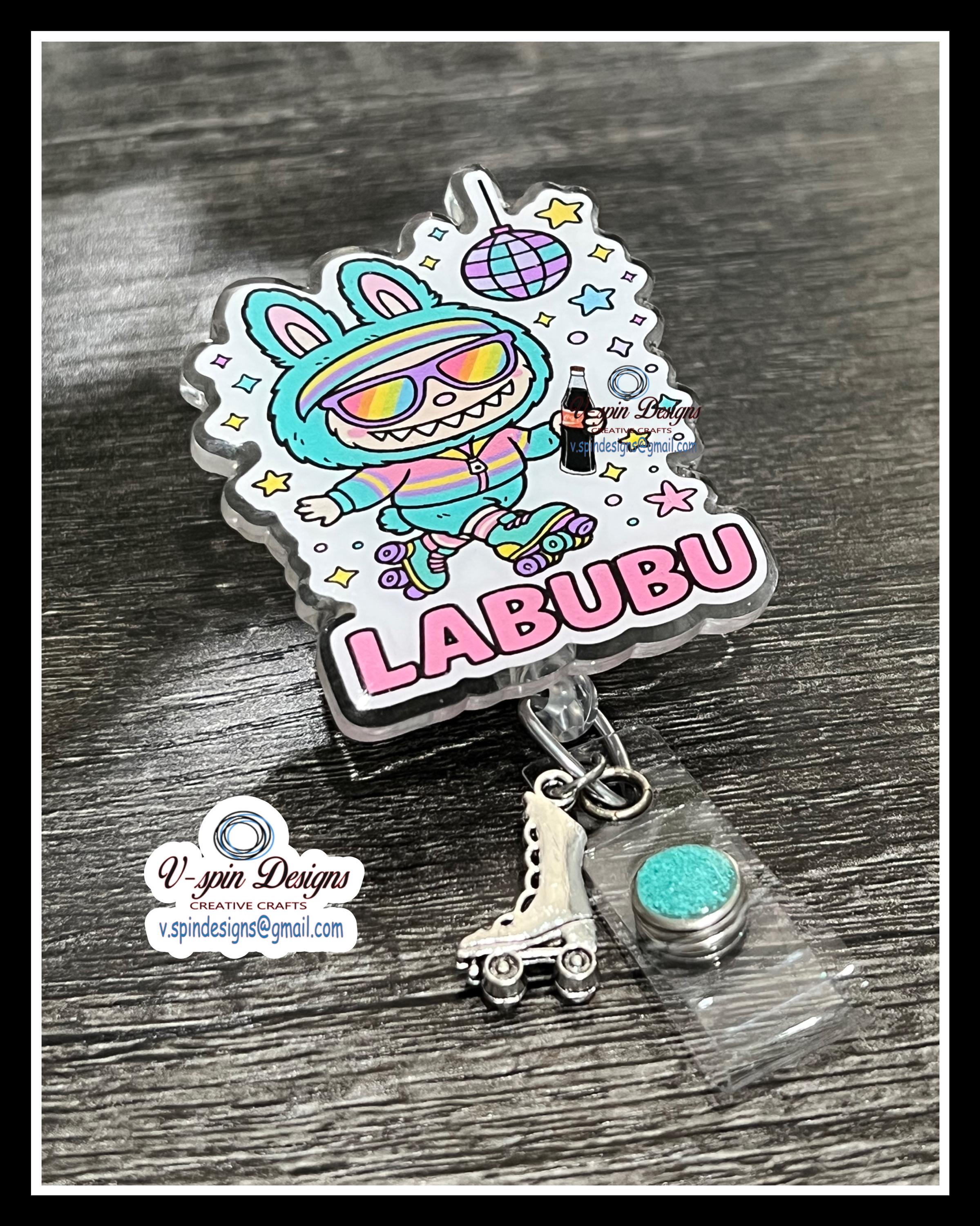 Roller Skating Monster Badge Reel: Interchangeable ID Holder