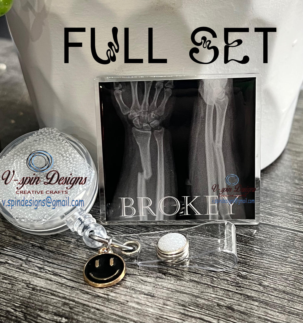 Brokey X-Ray Badge Reel: Funny Retractable ID Holder