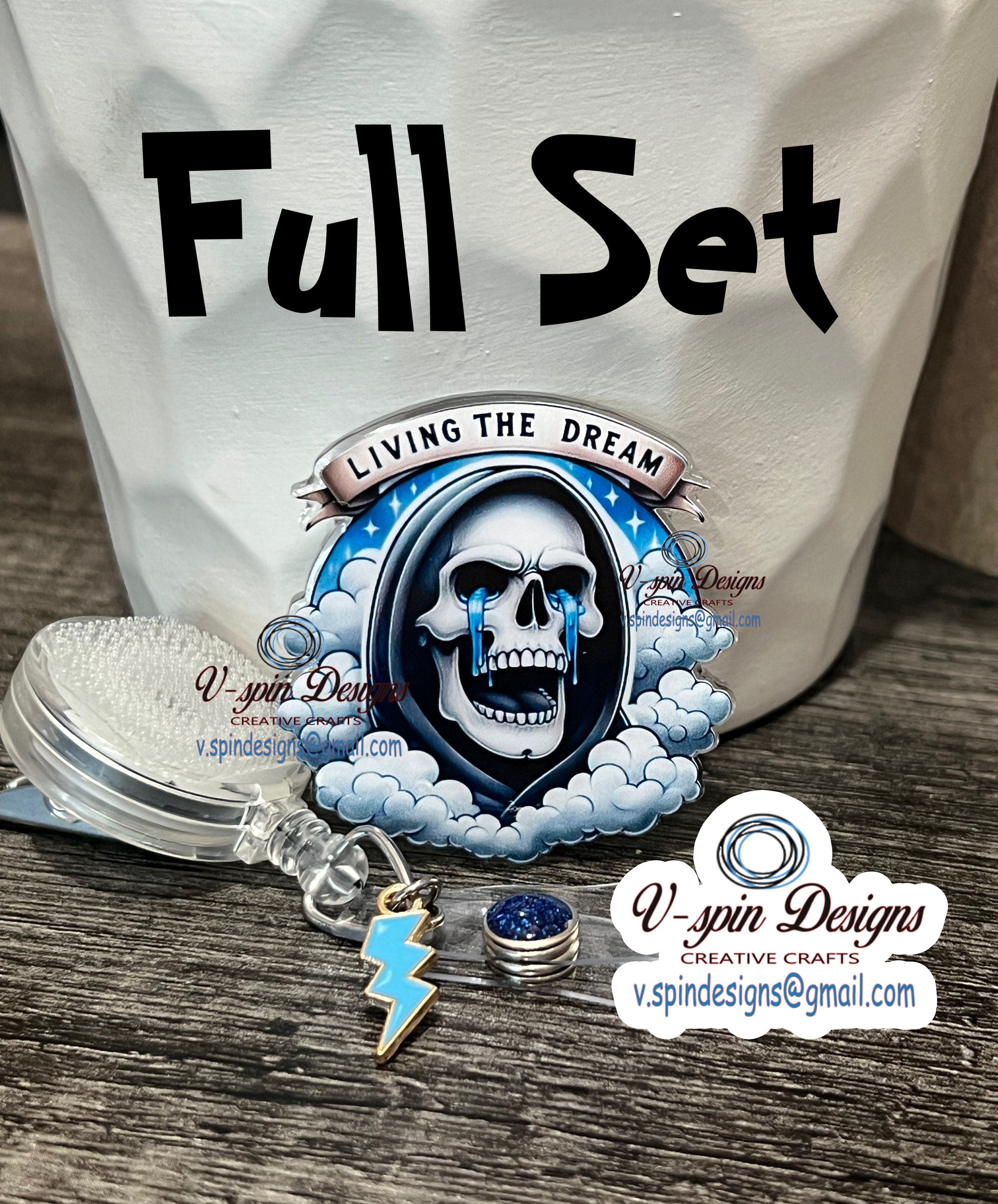 Living the Dream Badge reel/ID Holder card holder/nurse/teachers/fun/silly