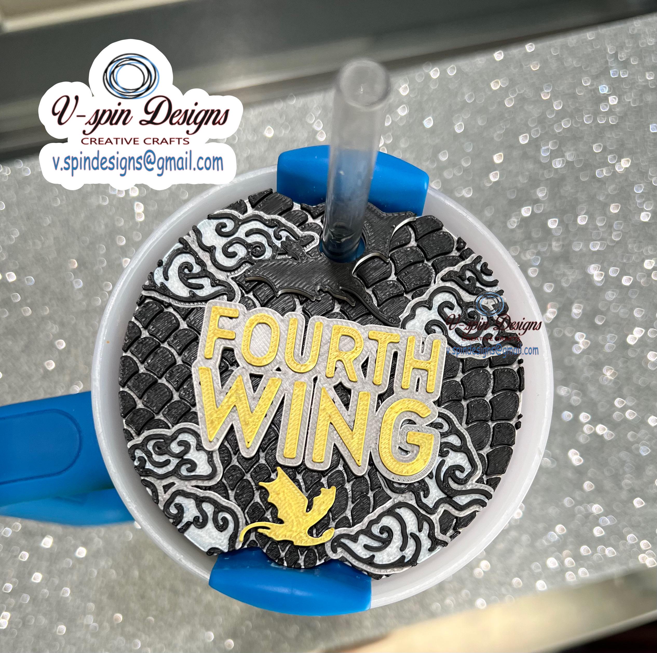 Dragon & Book Lover 40oz Cup Topper | Storm Stanley Accessory