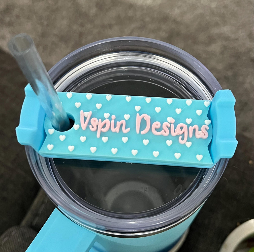 Custom Name Plate 40oz Tumbler Topper | Personalized 3D Printed Cup Lid Accessory