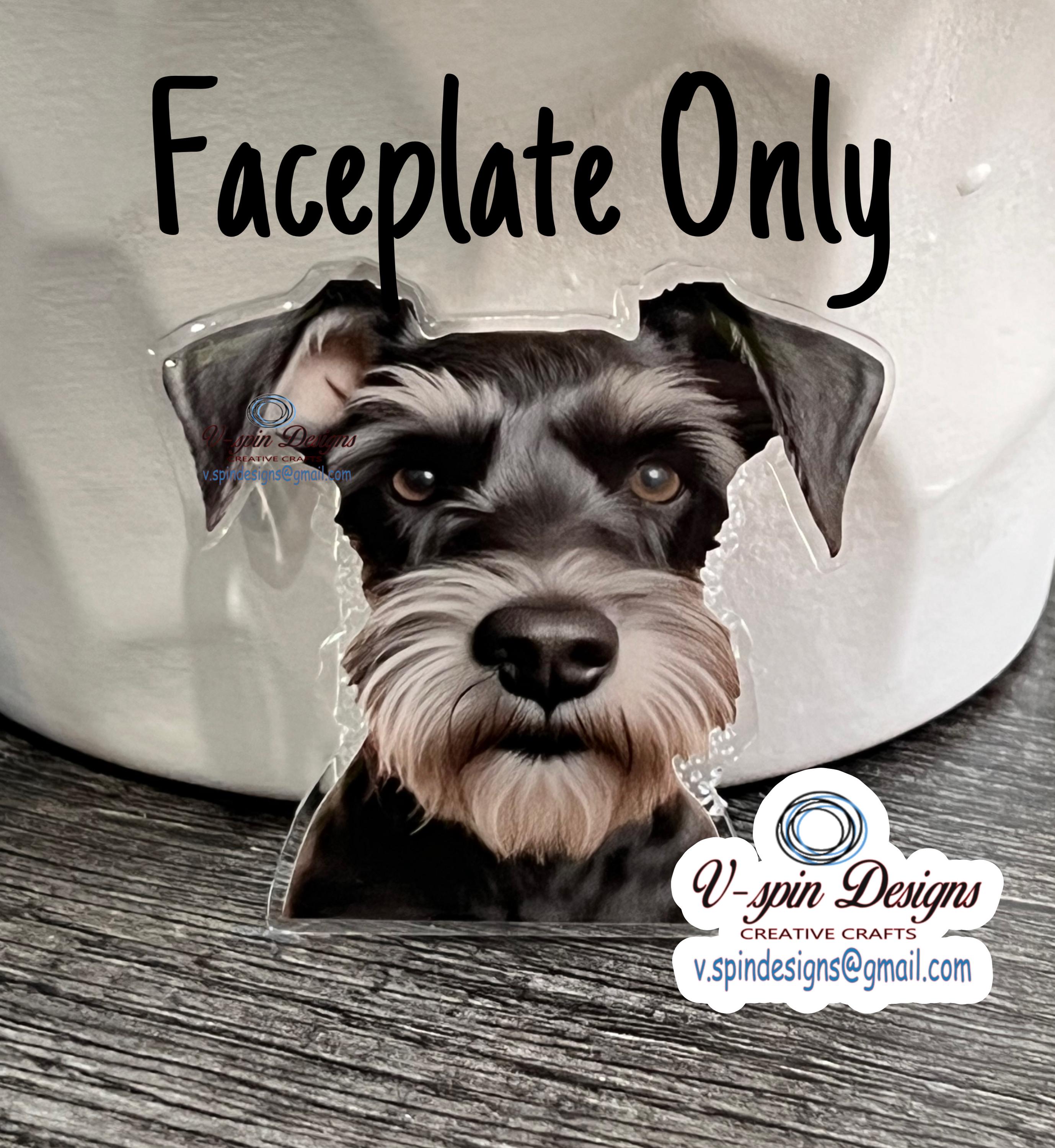 Schnauzer Badge Reel | Retractable Acrylic ID Holder for Dog Lovers