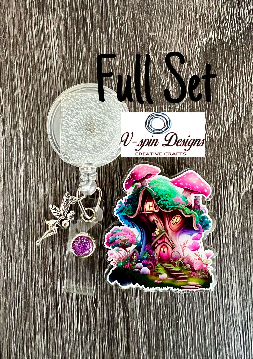 Fairy Home retractable badge reel/ID holder/nurse/card holder/teachers/students/Fairy badge reels
