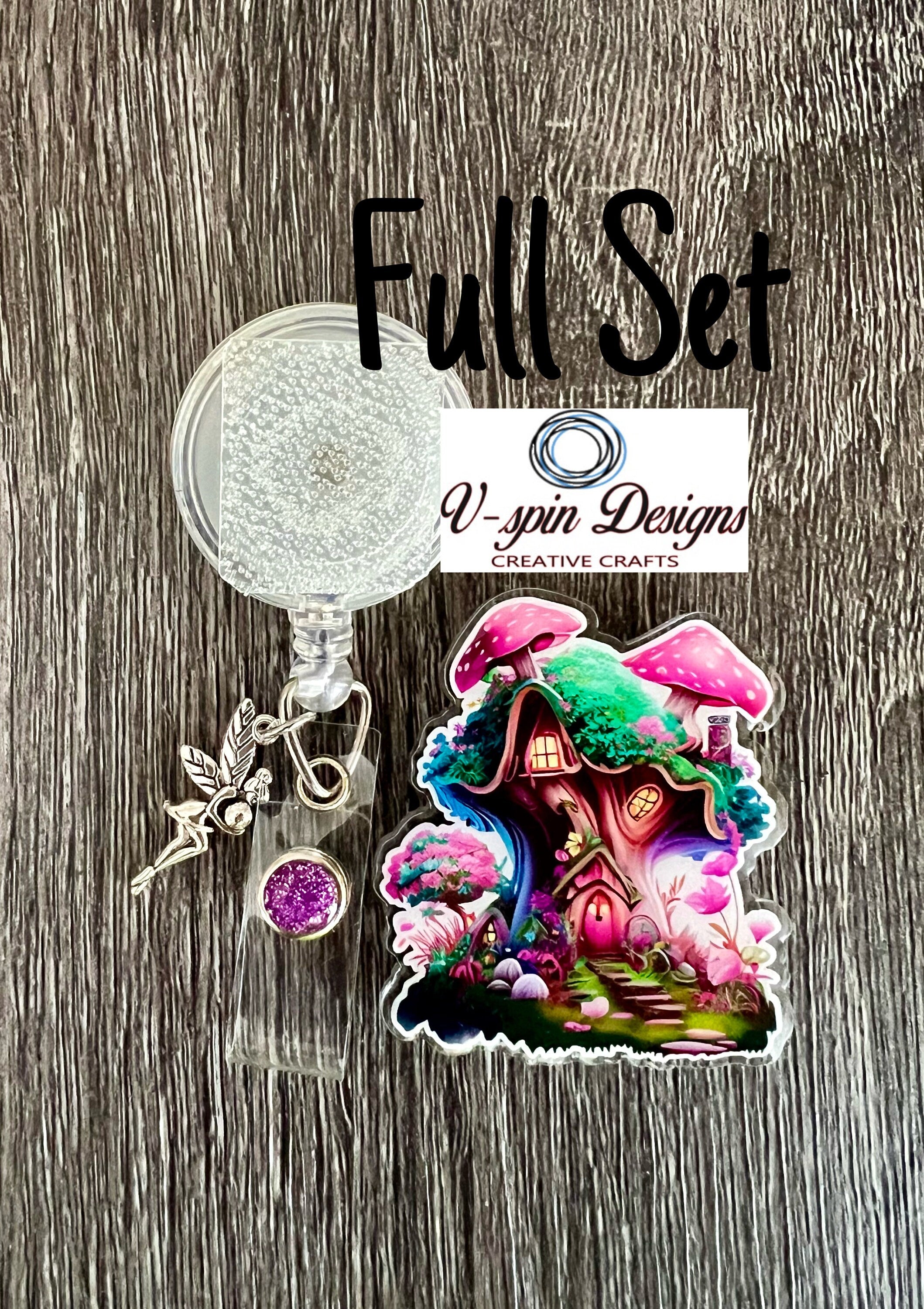 Fairy Home retractable badge reel/ID holder/nurse/card holder/teachers/students/Fairy badge reels