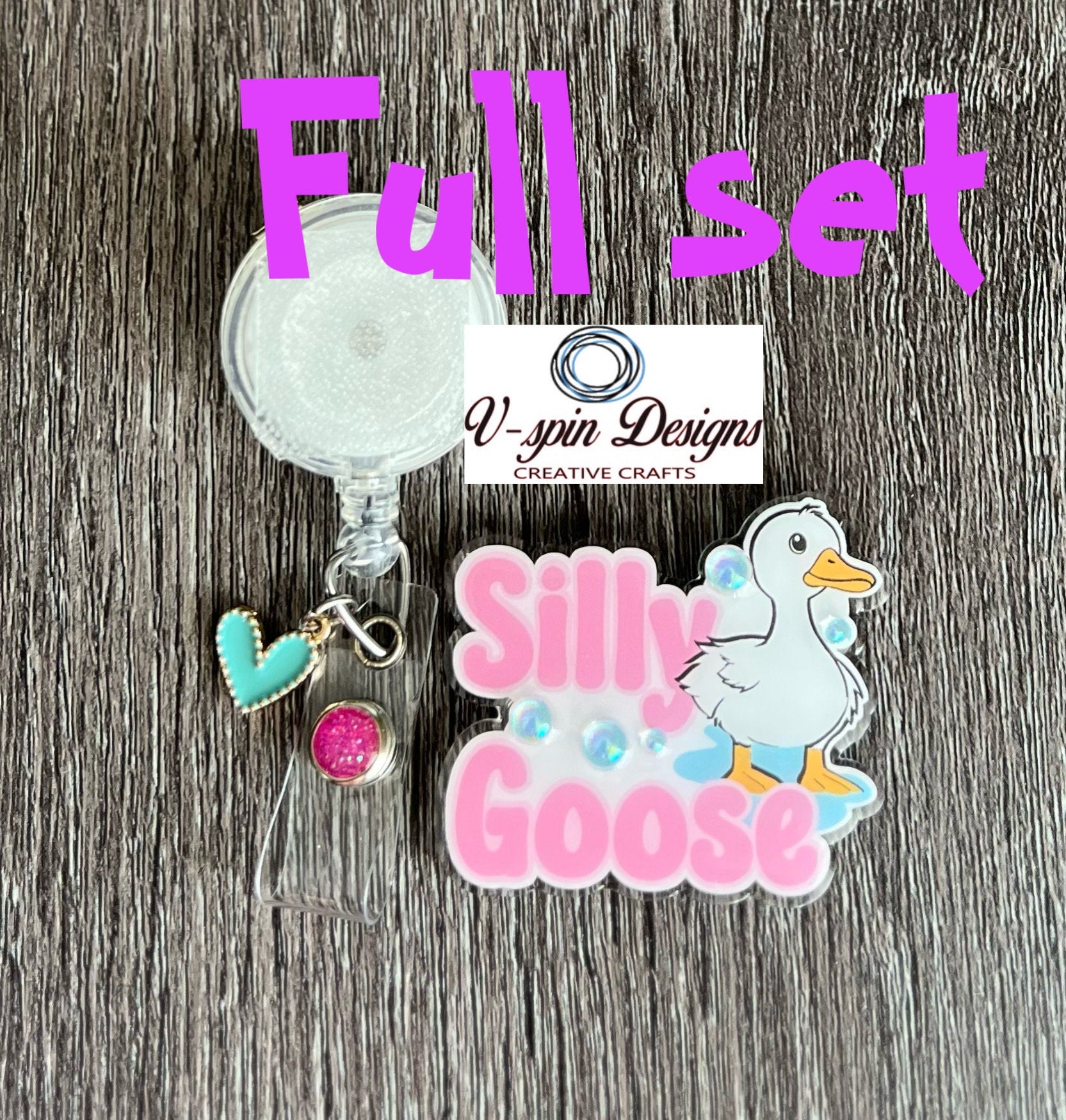 Silly Goose Badge reel/ID Holder card holder/nurse/teachers/funny badge reels