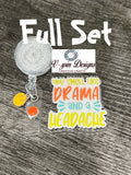 "You Smell Like Drama & a Headache" Badge Reel | Funny Retractable Acrylic ID Holder