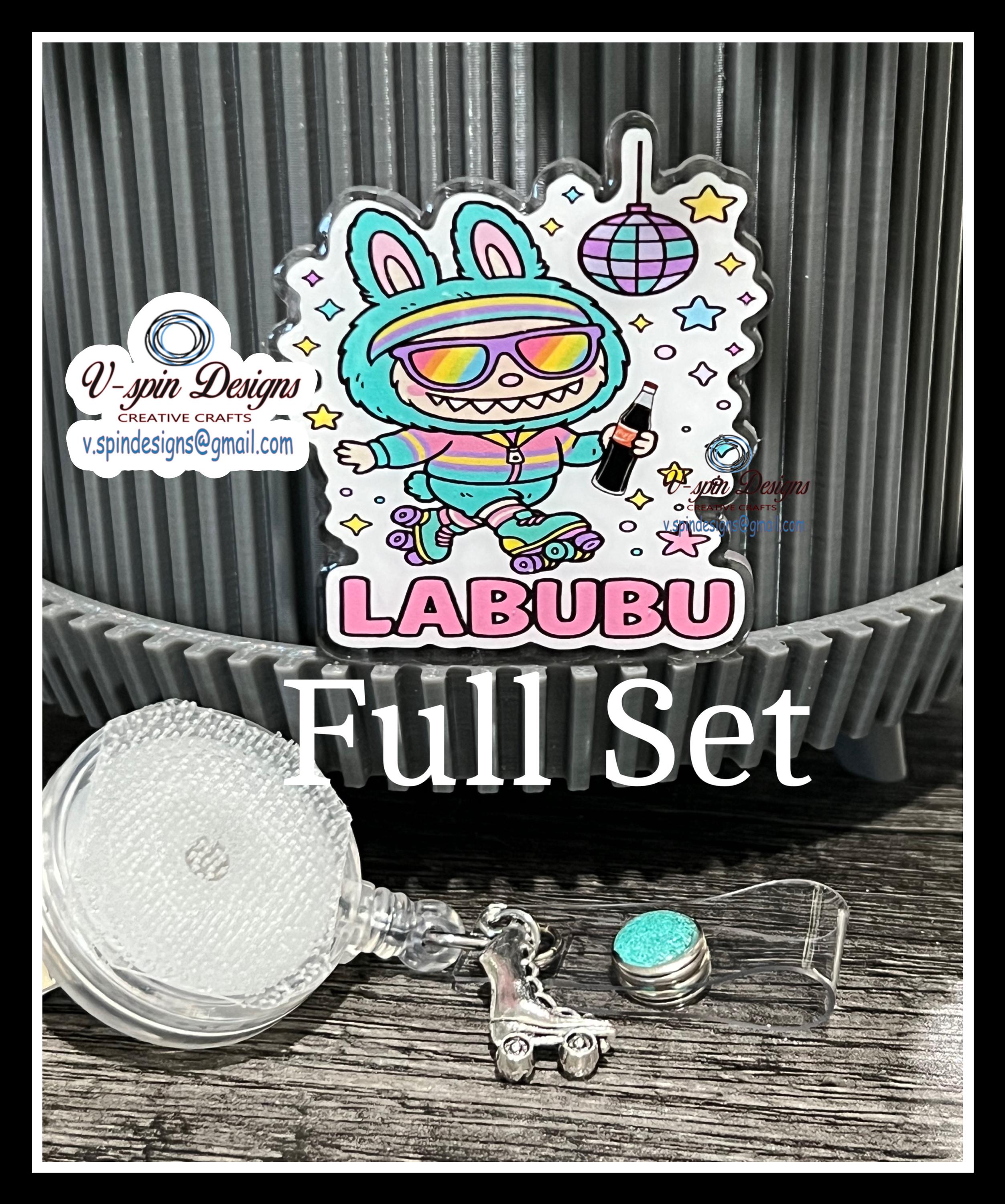 Roller Skating Monster Badge Reel: Interchangeable ID Holder