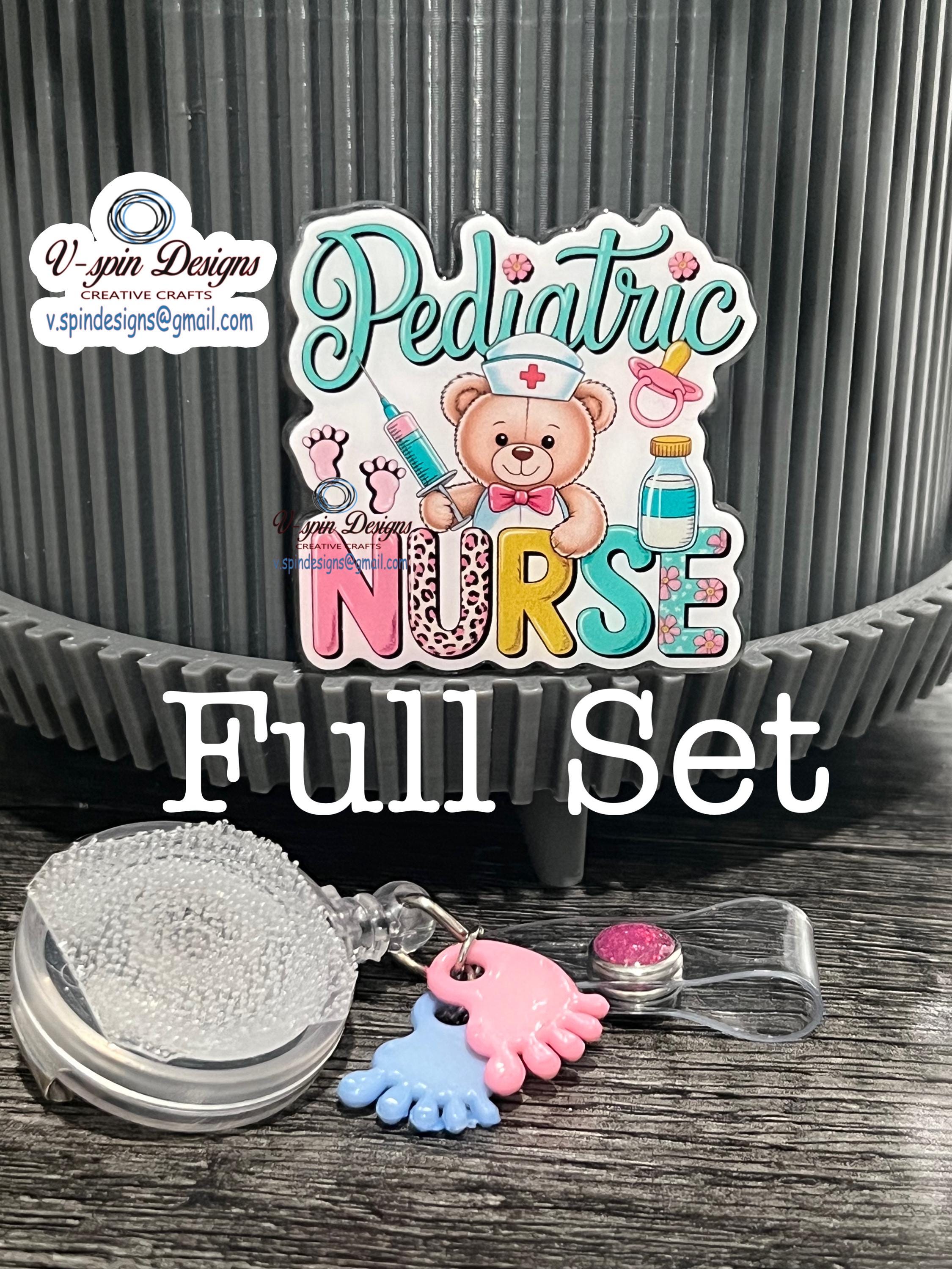 Pediatric Nurse Badge Reel | Retractable Acrylic ID Holder