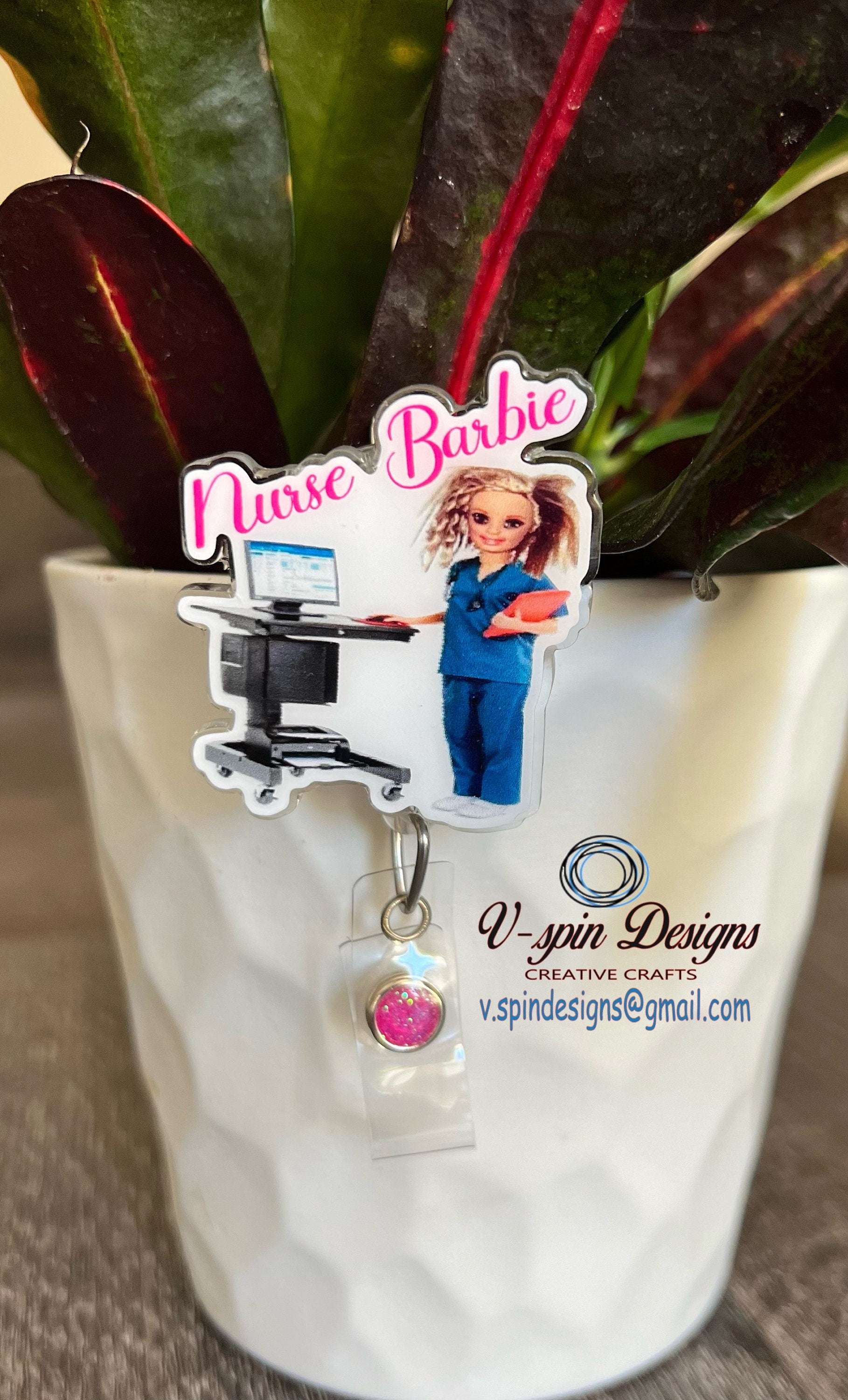 Nurse Badge reel/ID Holder card holder/nurse/teachers/fun/silly