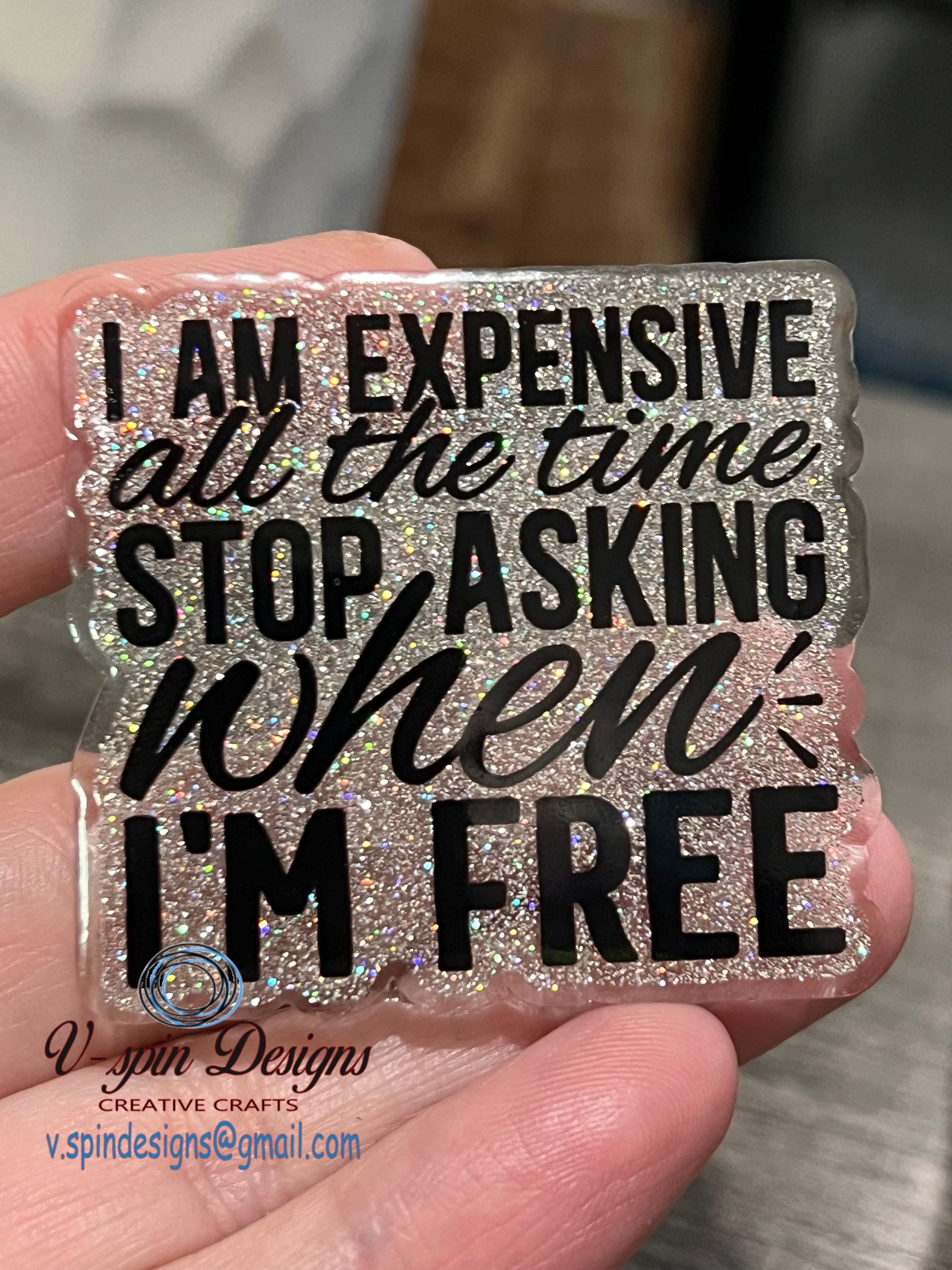 Im expensive all the time Stop asking when I’m free Badge reel/ID Holder card holder/nurse/teachers/fun