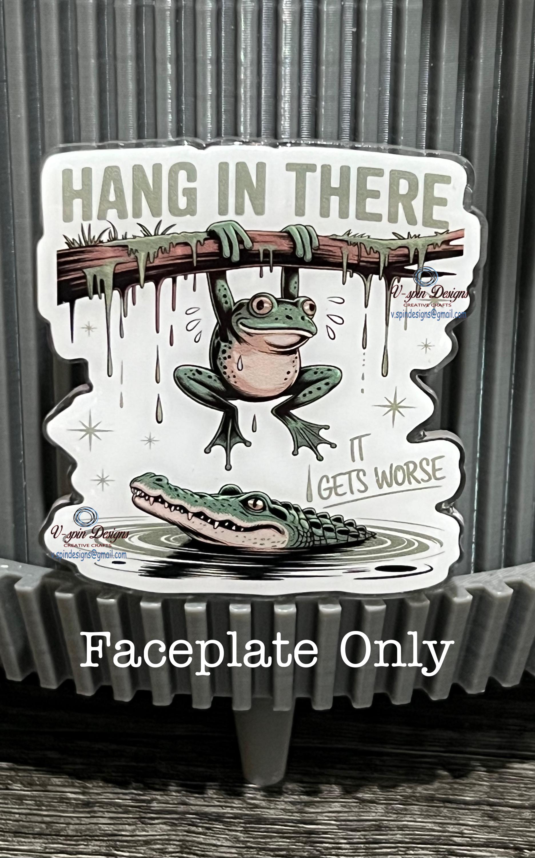 Funny “Hang in There it Gets Worse” sarcastic badge reels/funny badge reels
