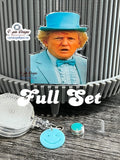 Funny Face Badge Reel: "Dumb or Dumber" Interchangeable Acrylic ID Holder