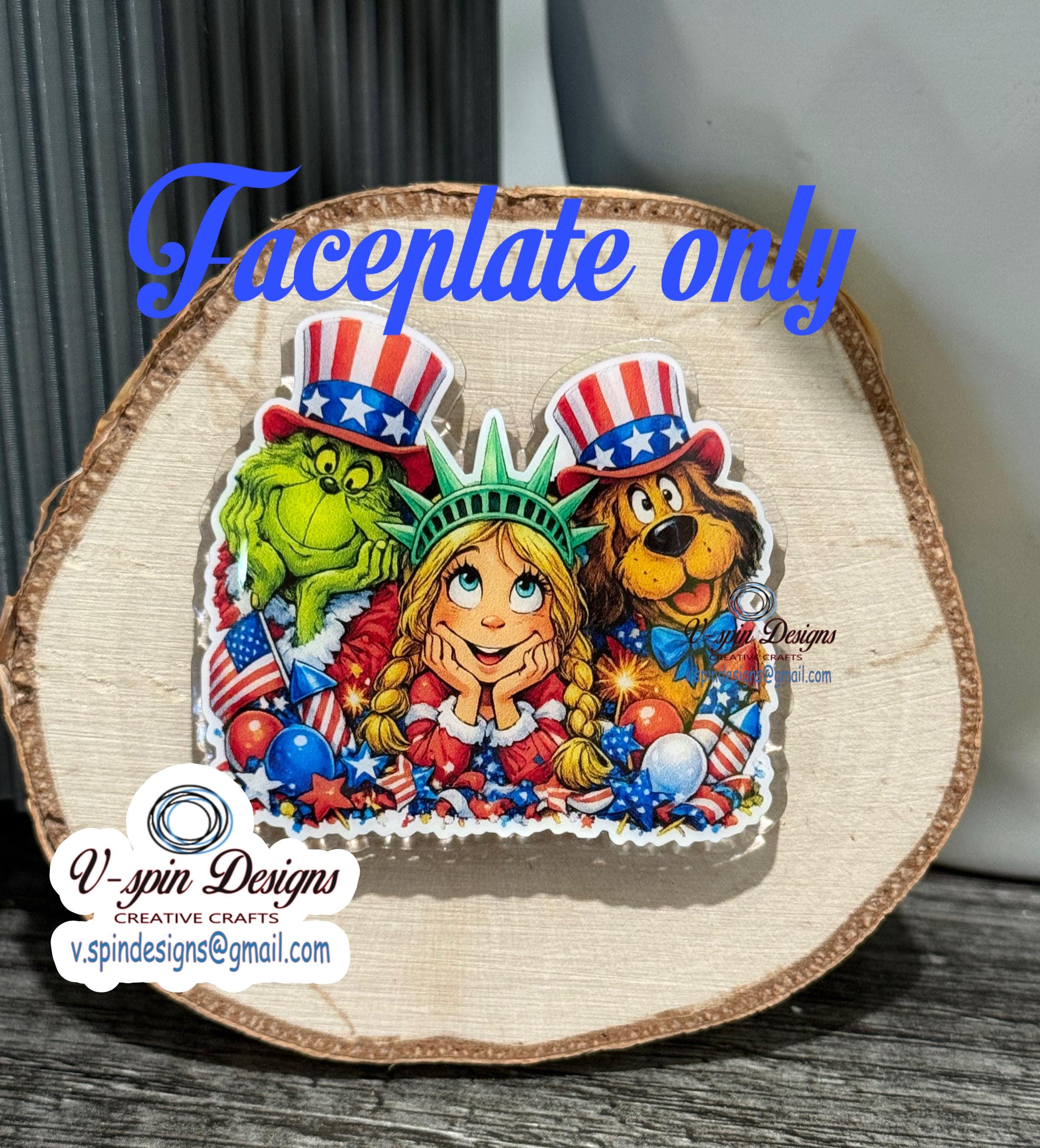 Patriotic 4th of July Badge Reel | Interchangeable Acrylic ID Holder