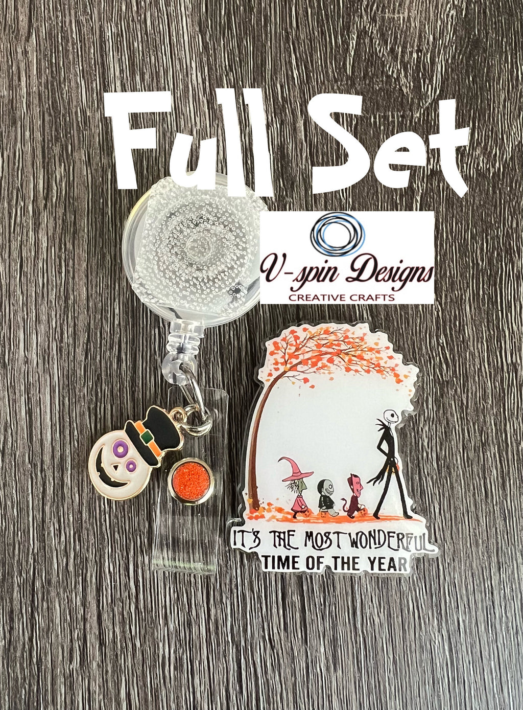 Nightmare Before Christmas Badge Reel: Acrylic ID Holder/badge reels/nurse badge reels/gift for nurses