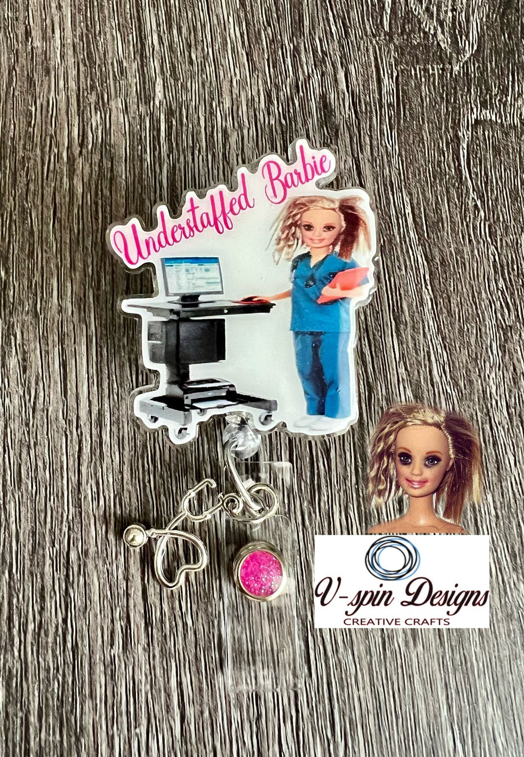 Understaffed Badge reel/ID Holder card holder/nurse badge reels/funny badge reels