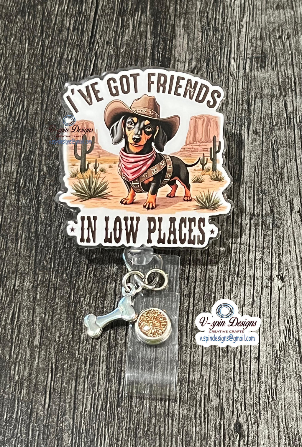 Funny Dachshund dog Badge reel/ID Holder/card holder/nurses/teachers/students/dog badge reels