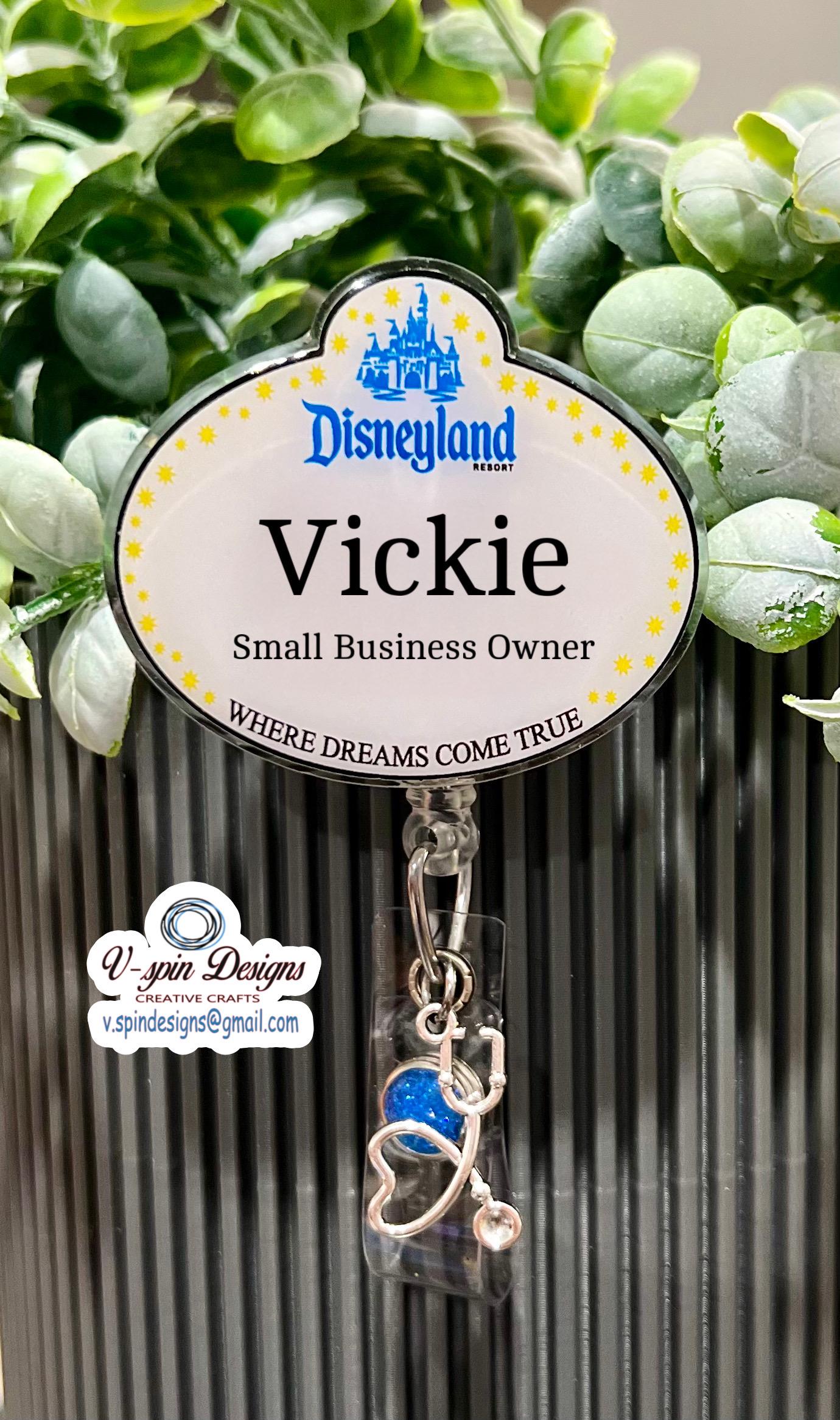 Custom Name Tag Badge Reel | Personalized Acrylic Retractable ID Holder