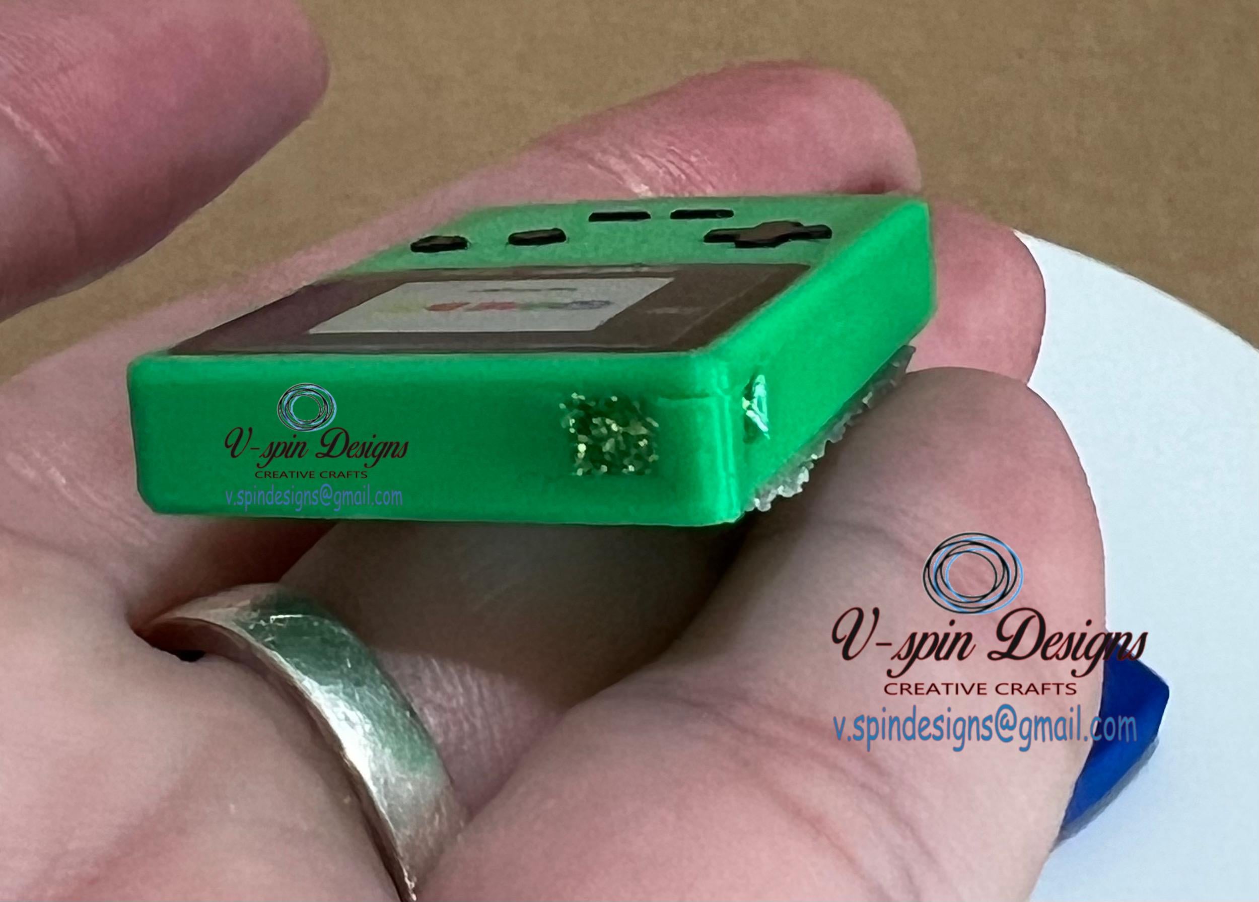 Old School Handheld Game Badge Reel | 3D Printed Retractable ID Holder for Gamers