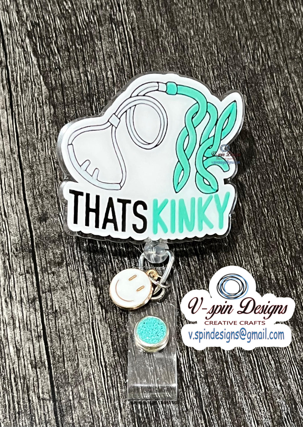 Thats Kinky Badge reel great for Respritory Therapist/Funny badge reels