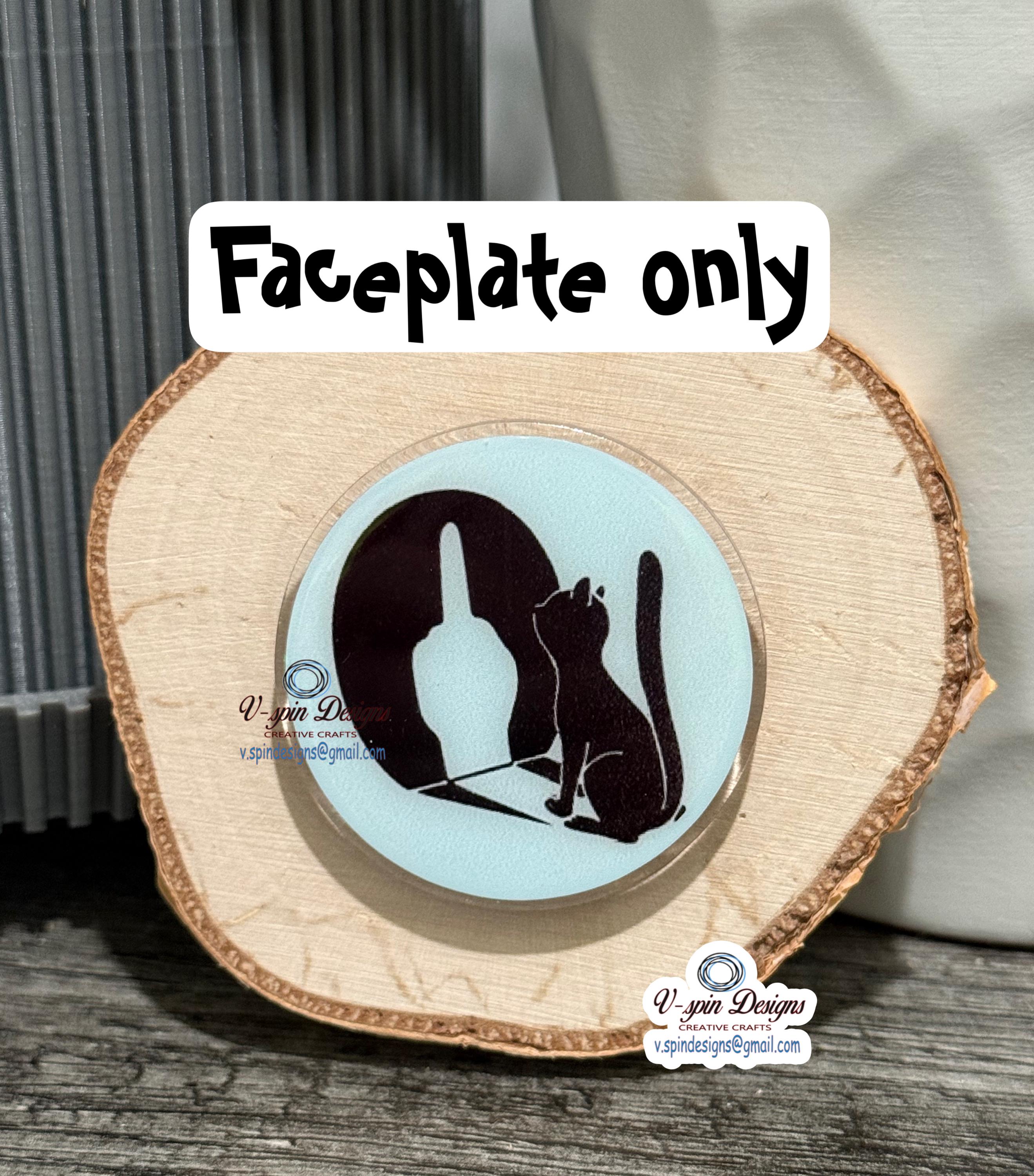 Funny Cat Shadow Badge Reel | Retractable Acrylic ID Holder
