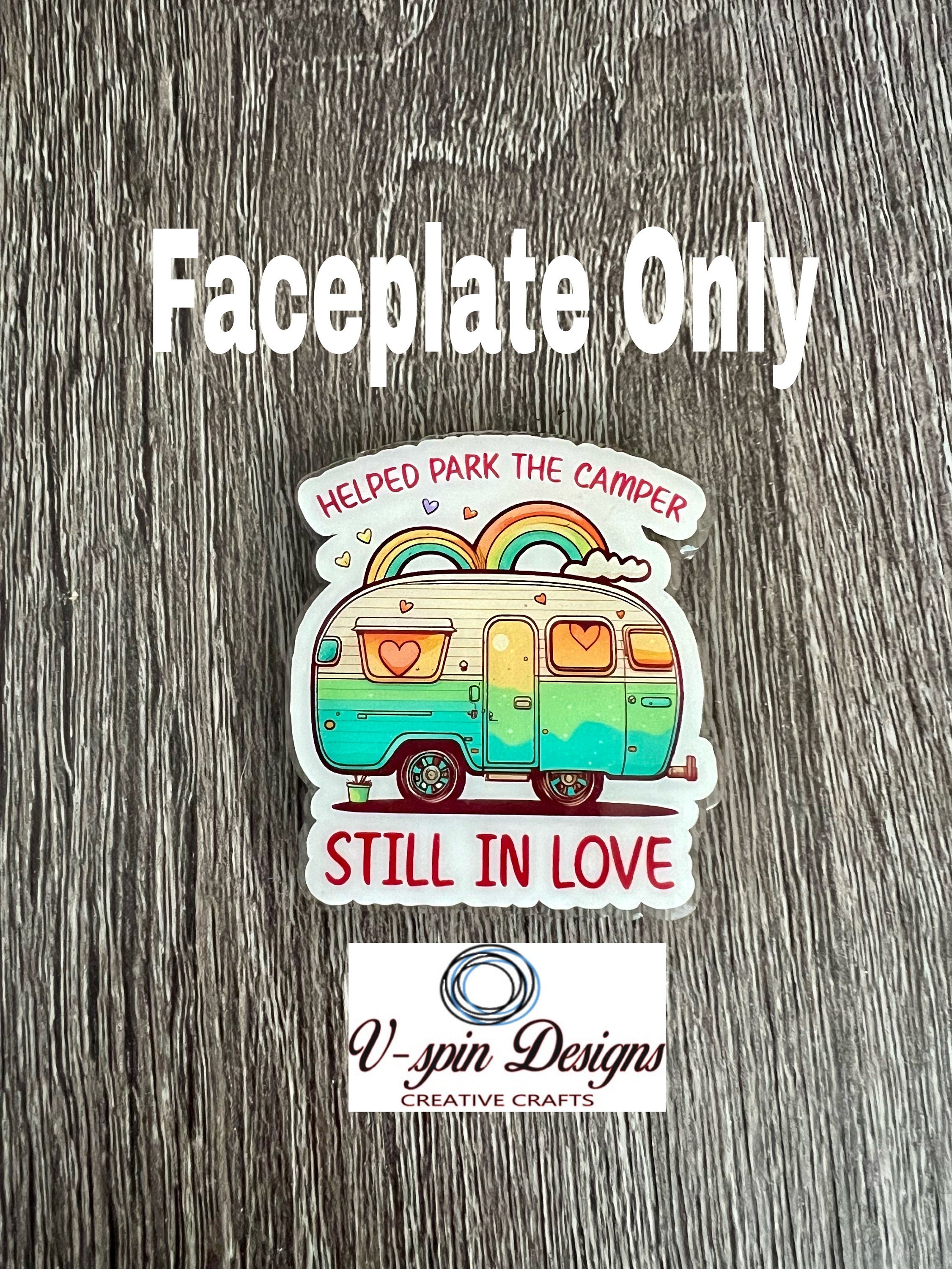 Funny Camping Badge Reel: "Helped Park The Camper" RV Humor, funny badge reels, camping badge reels, nurse badge reels