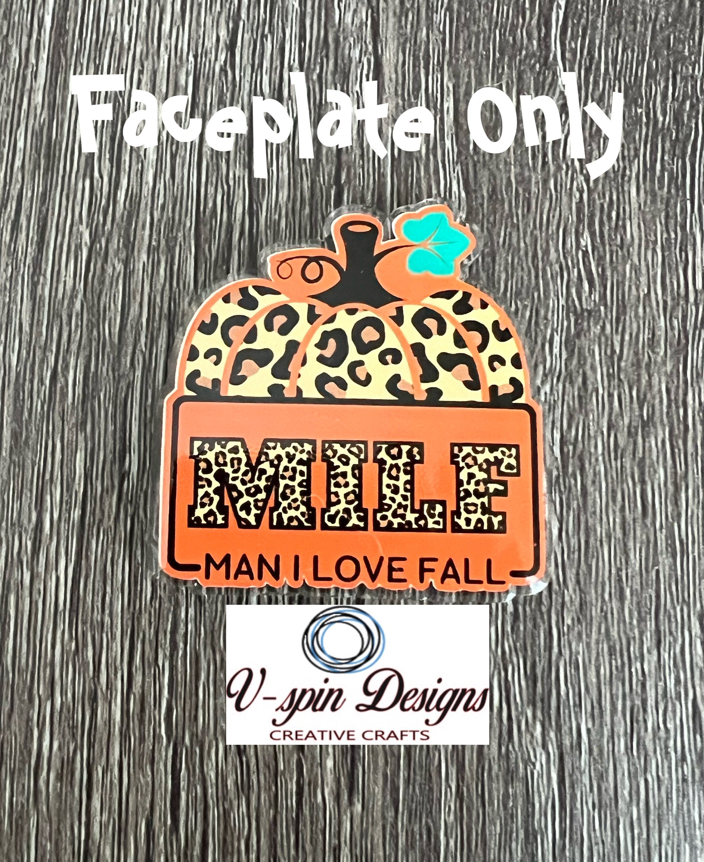"MILF: Man I Love Fall" Badge Reel | Funny Fall Retractable Acrylic ID Holder