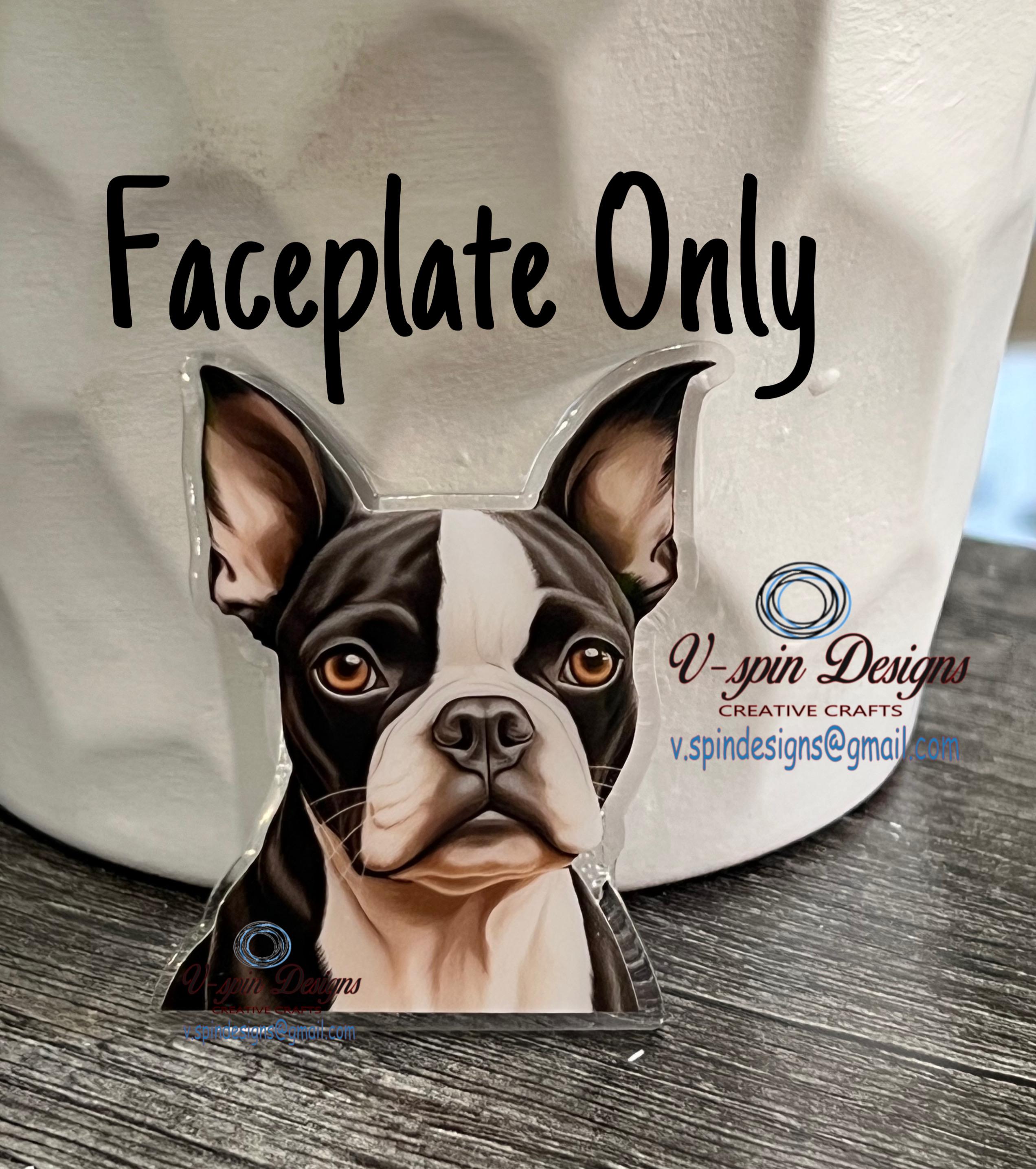 Boston Terrier Badge Reel | Retractable Acrylic ID Holder for Dog Lovers