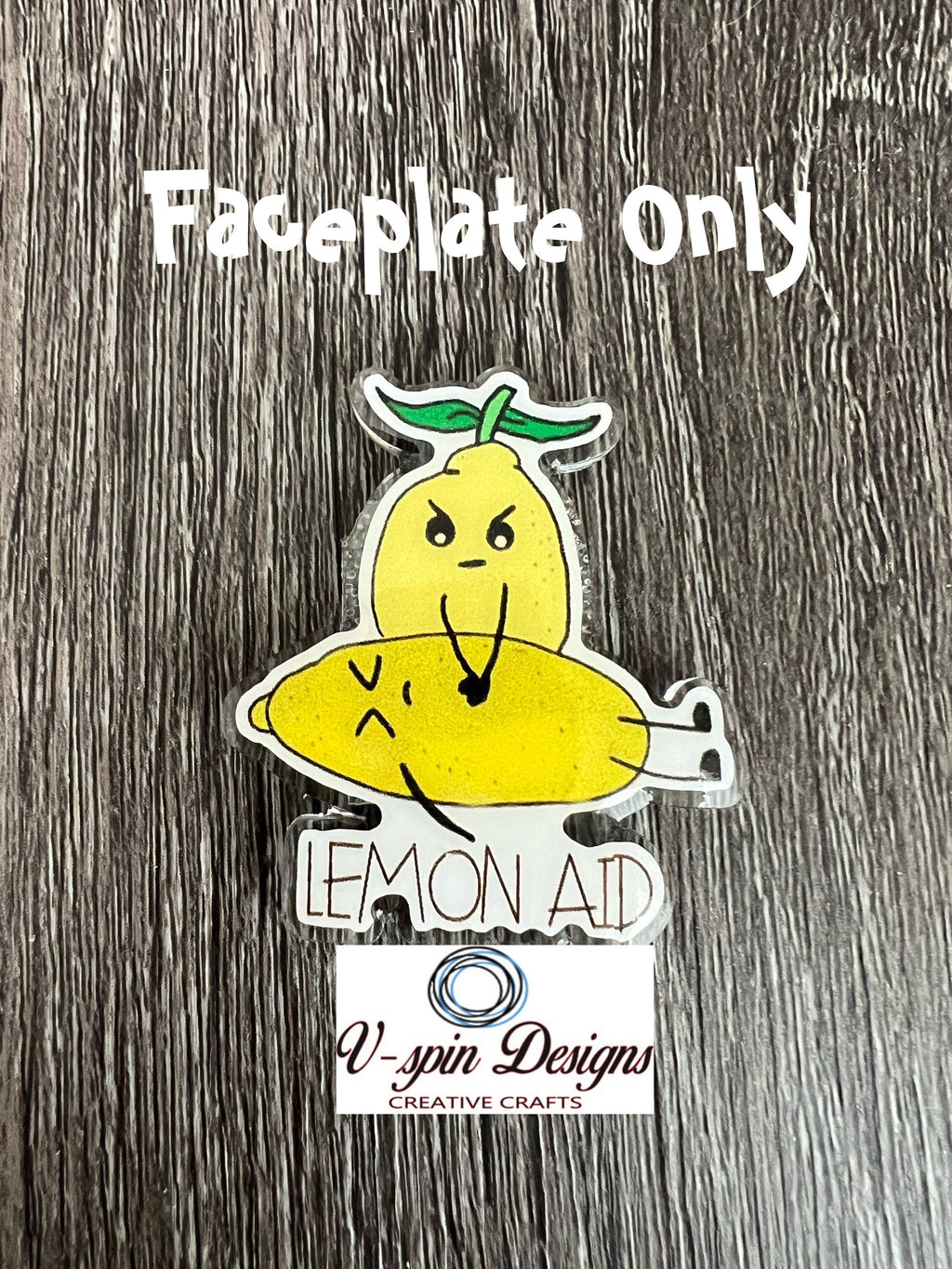 "Lemon Aid" Funny Badge Reel | Retractable Acrylic ID Holder