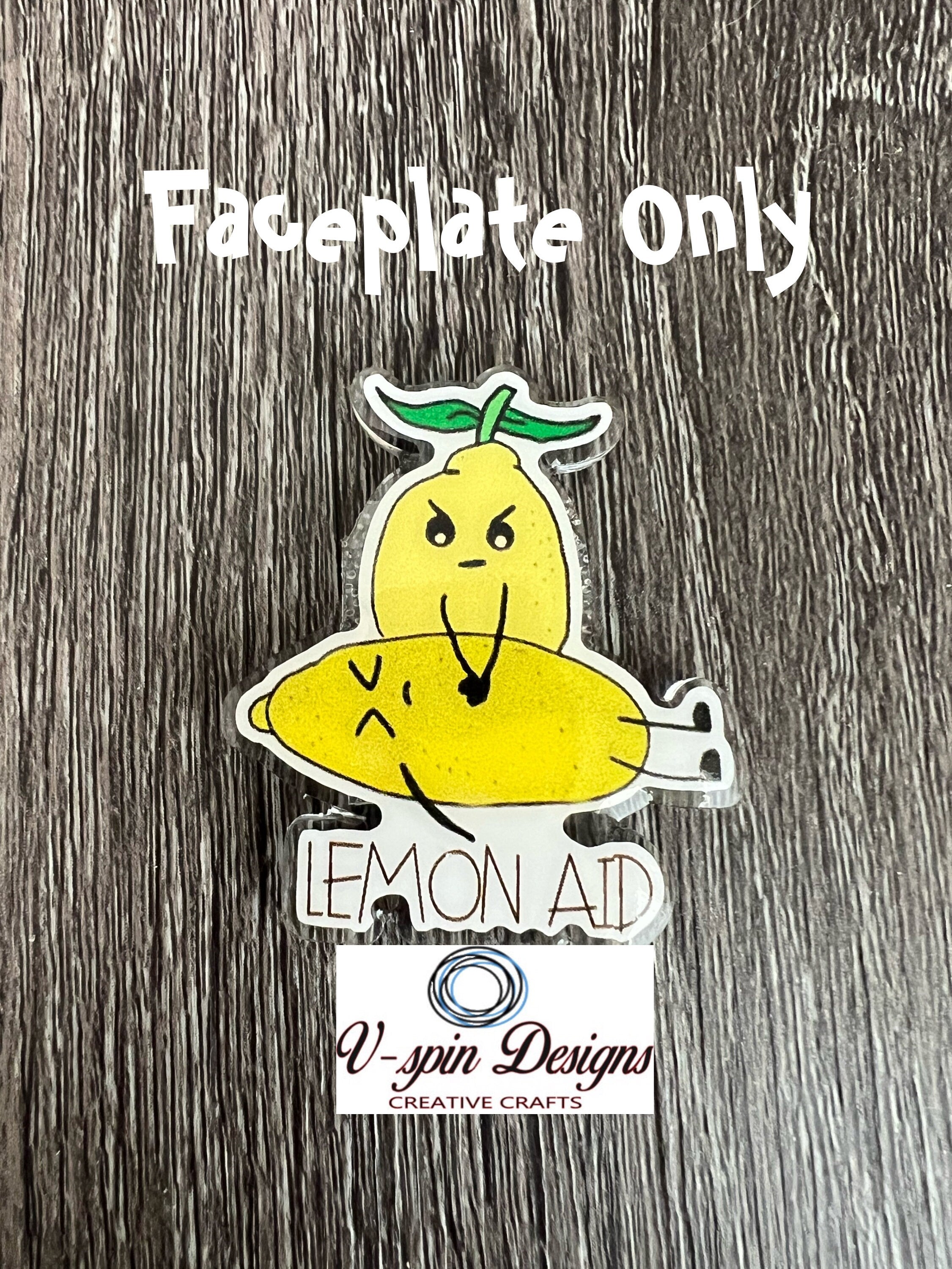 "Lemon Aid" Funny Badge Reel | Retractable Acrylic ID Holder
