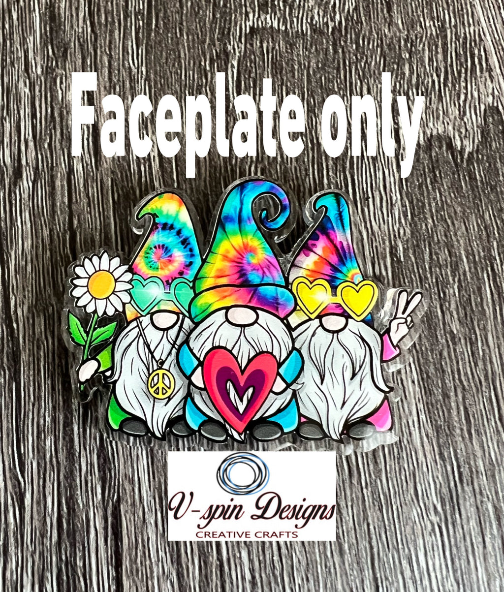 3 Hippie Gnomies retractable badge reel/ID holder/nurse/card holder/teachers/students/gnomes
