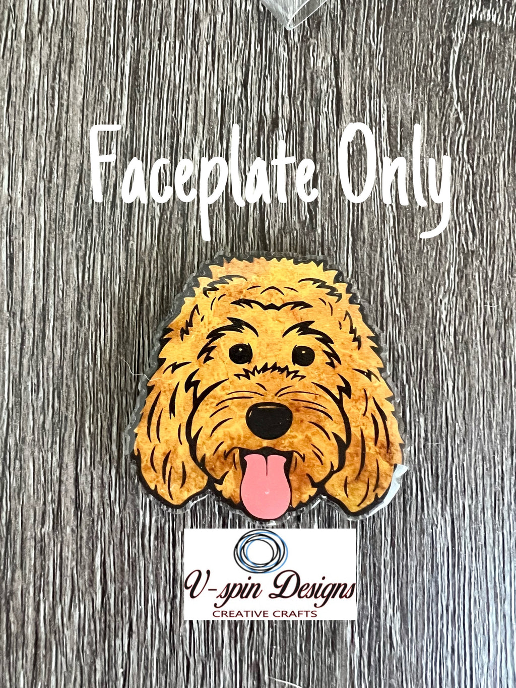 Golden Doodle Dog Badge Reel: Acrylic ID Holder with Paw Charm/dog badge reels/gift for nurses