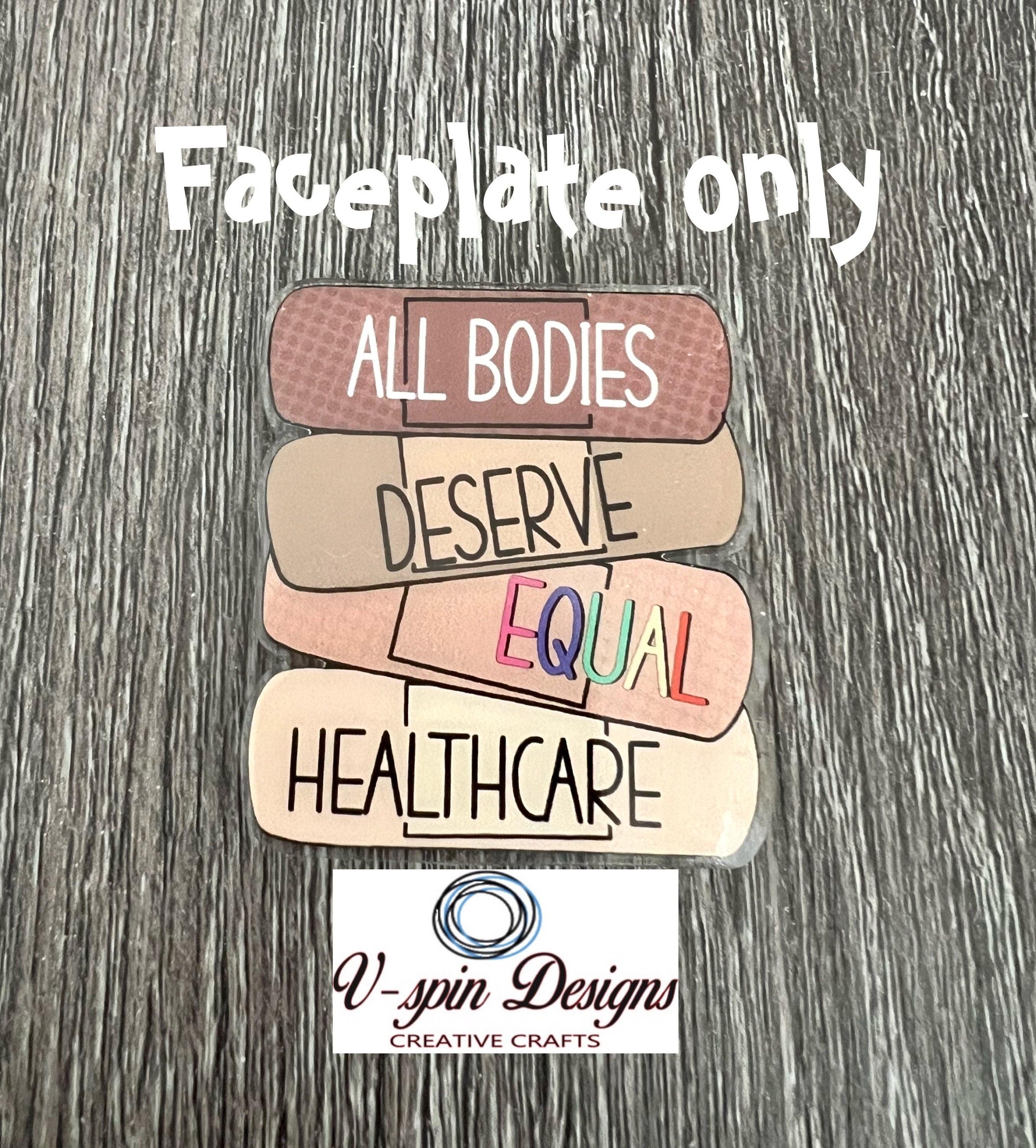 "All Bodies Deserve Equal Healthcare" Badge Reel | Inclusive Retractable ID Holder