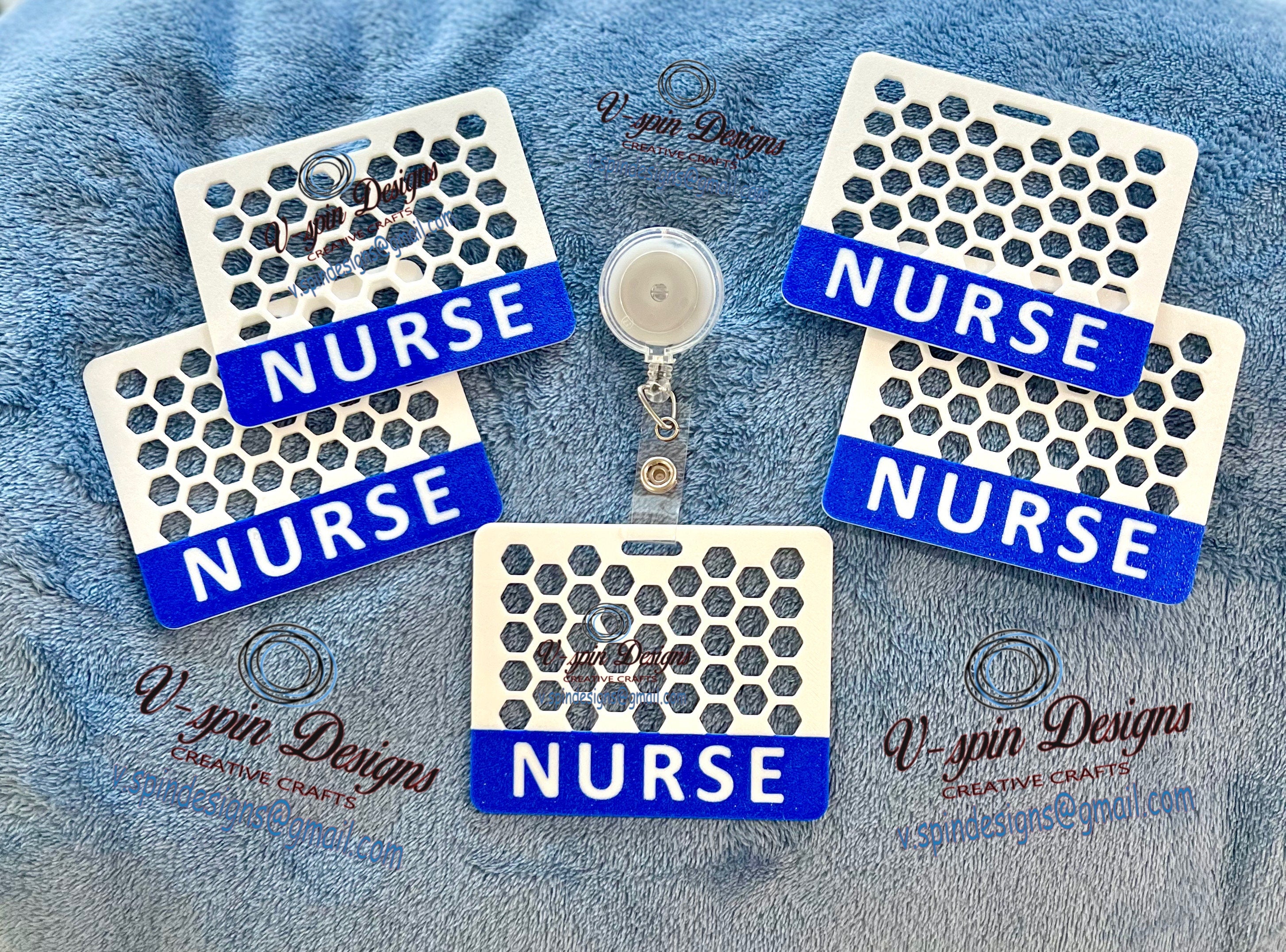 Personalized Nurse Badge Buddy: 3D Printed Honeycomb Design