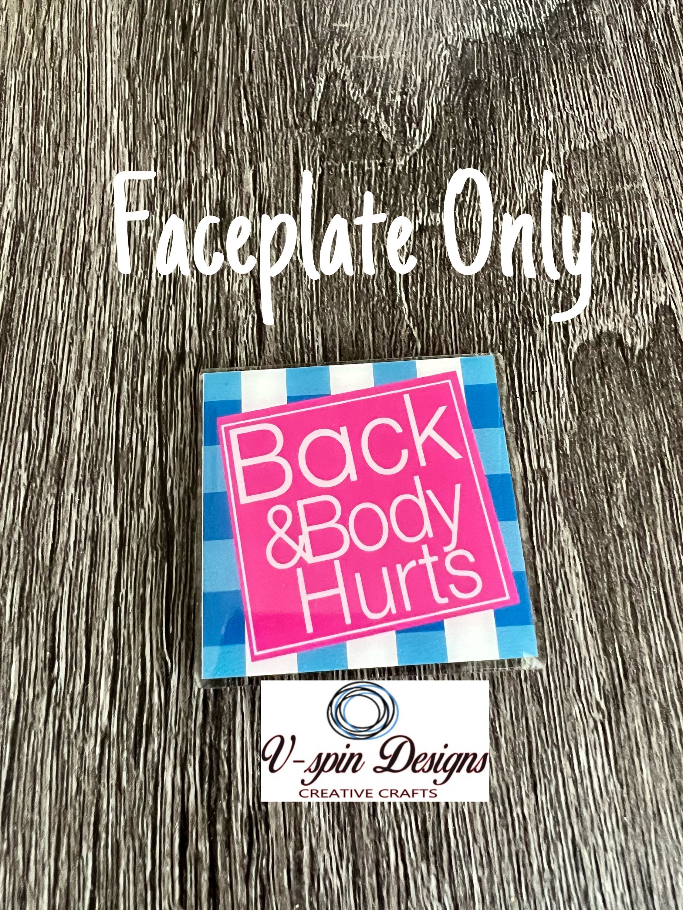 "Everything Hurts" Funny Body Badge Reel | Retractable Acrylic ID Holder