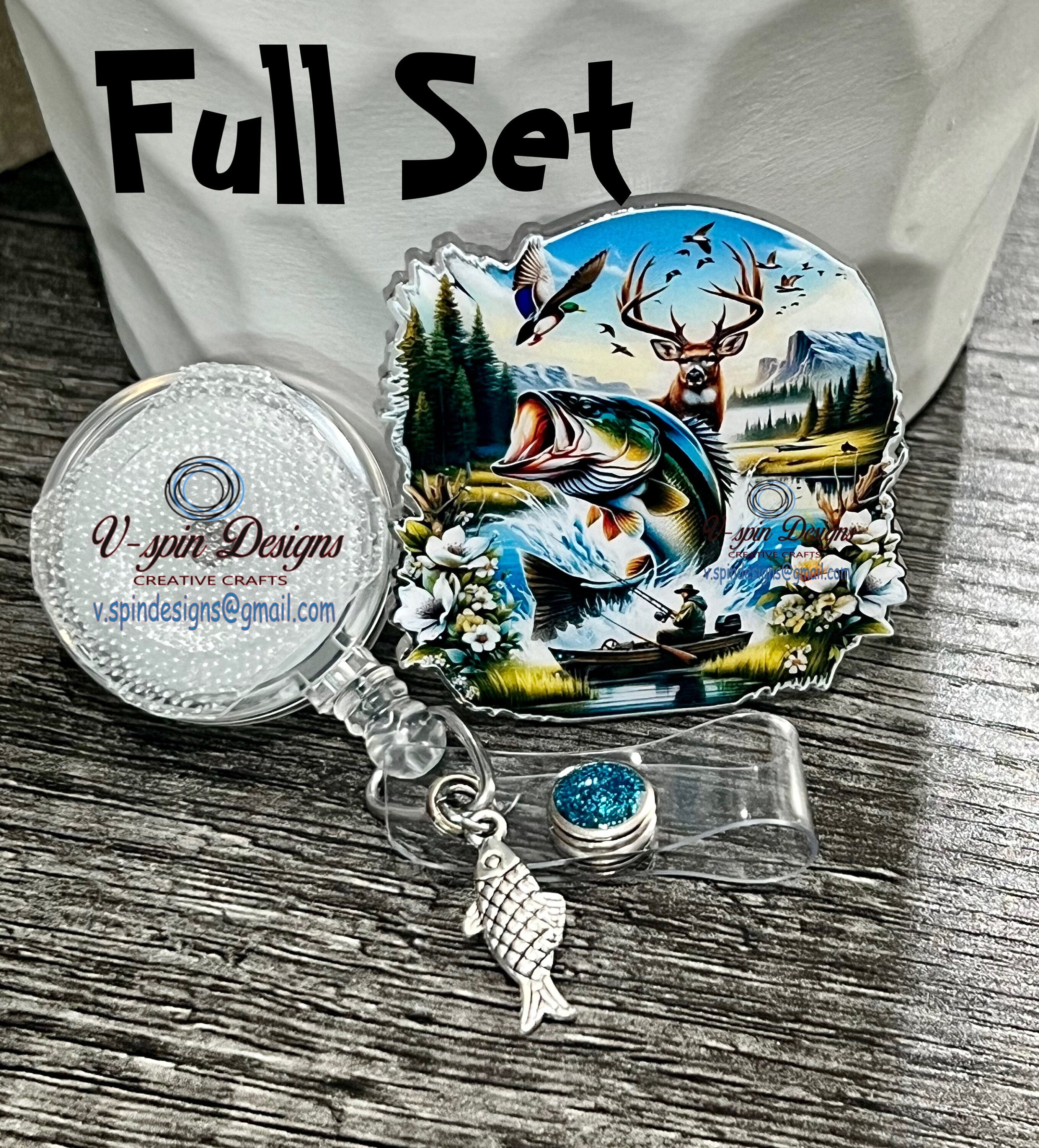 Outdoor Hunting badge reel/ID Holder/nurses/teachers/badge holder/ducks/fishing badge reels/deer badge reels