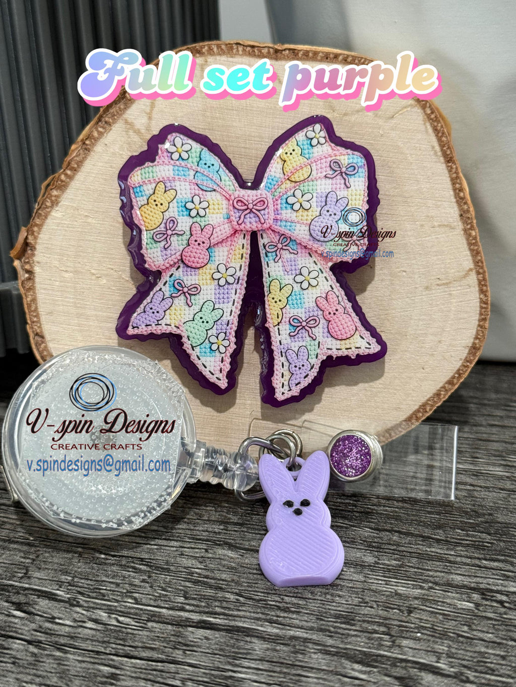 Easter Bow badge reel/ID Holder/Easter badge reels/holiday badge reel gifts