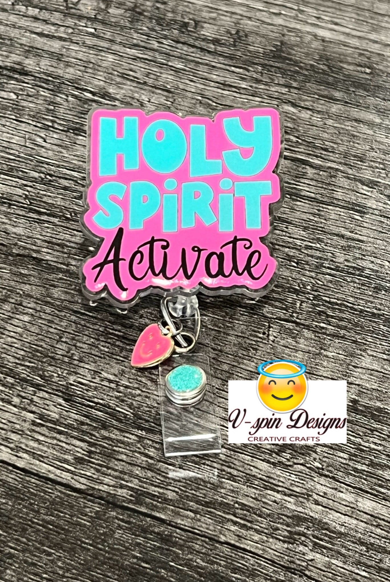 Funny “Holy Spirit Activate” Badge reel/ID Holder card holder/nurse/southern/fun/silly badge reels