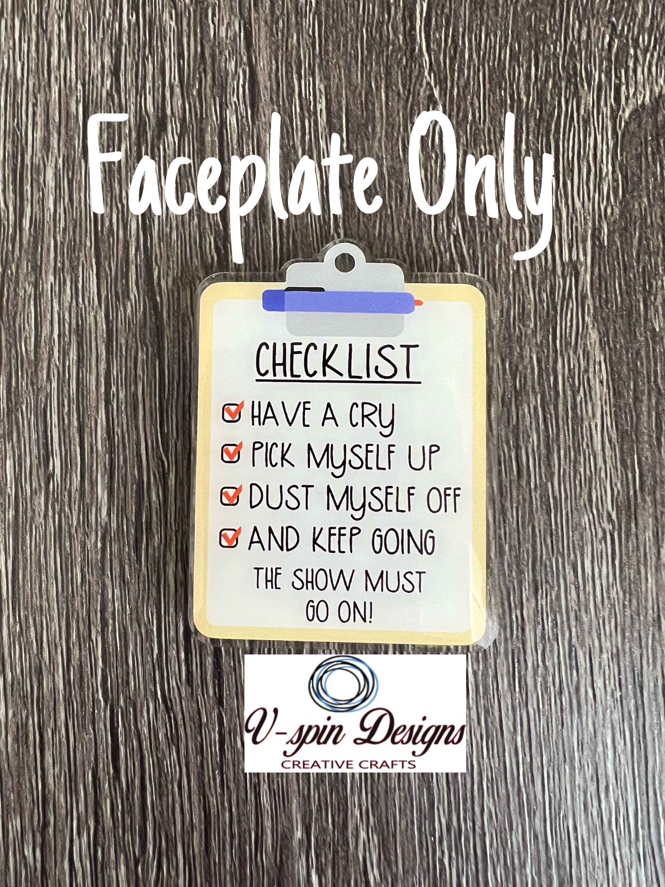 Clipboard Checklist Badge Reel | Funny Nurse Retractable Acrylic ID Holder