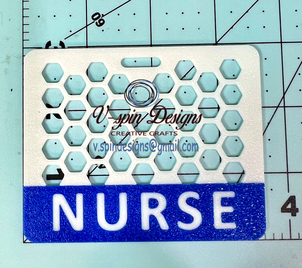 Personalized Nurse Badge Buddy: 3D Printed Honeycomb Design