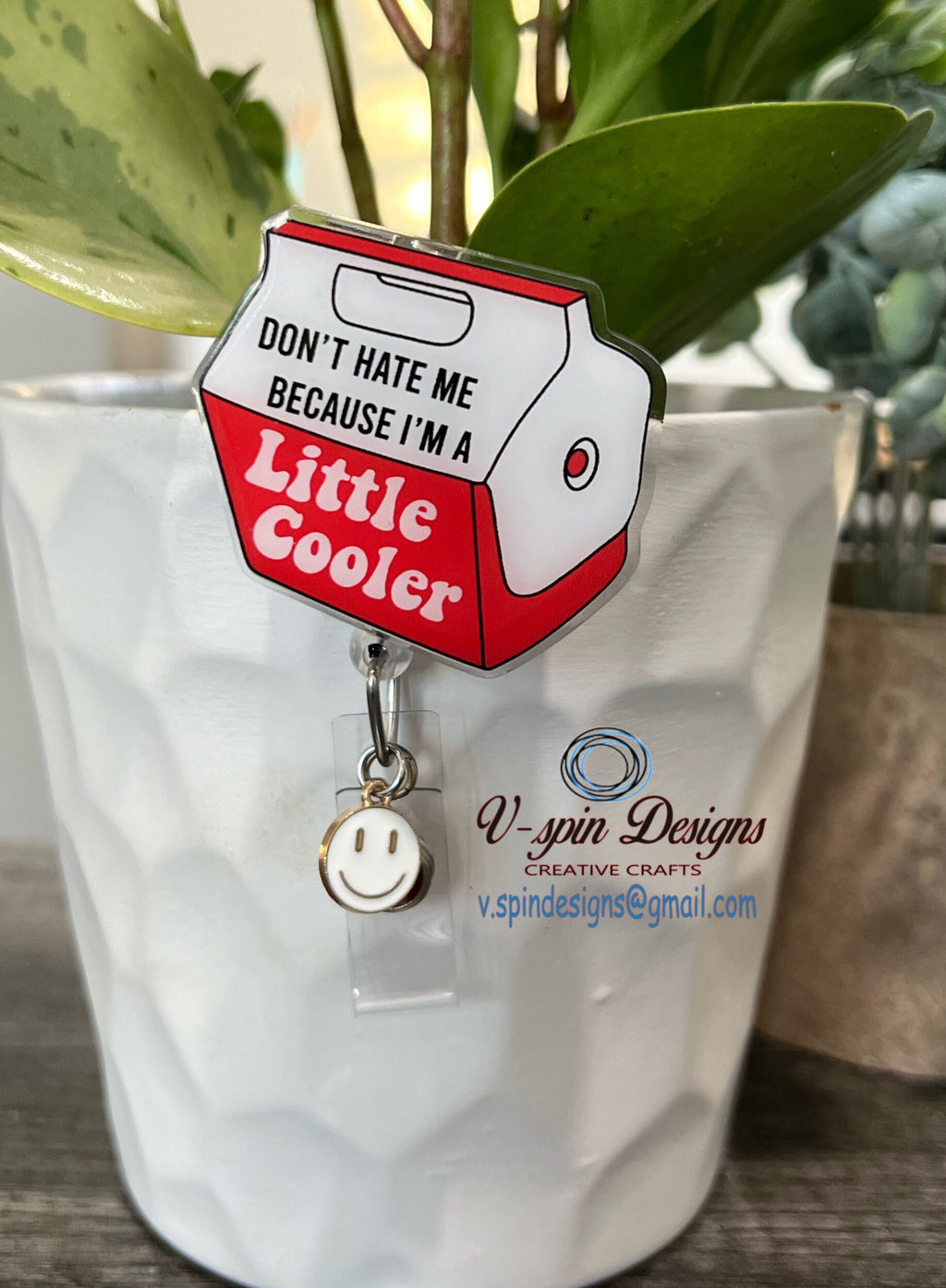 Don’t hate me because I’m a little cooler. Badge reel/ID Holder/card holder/nurse/funny badge reels