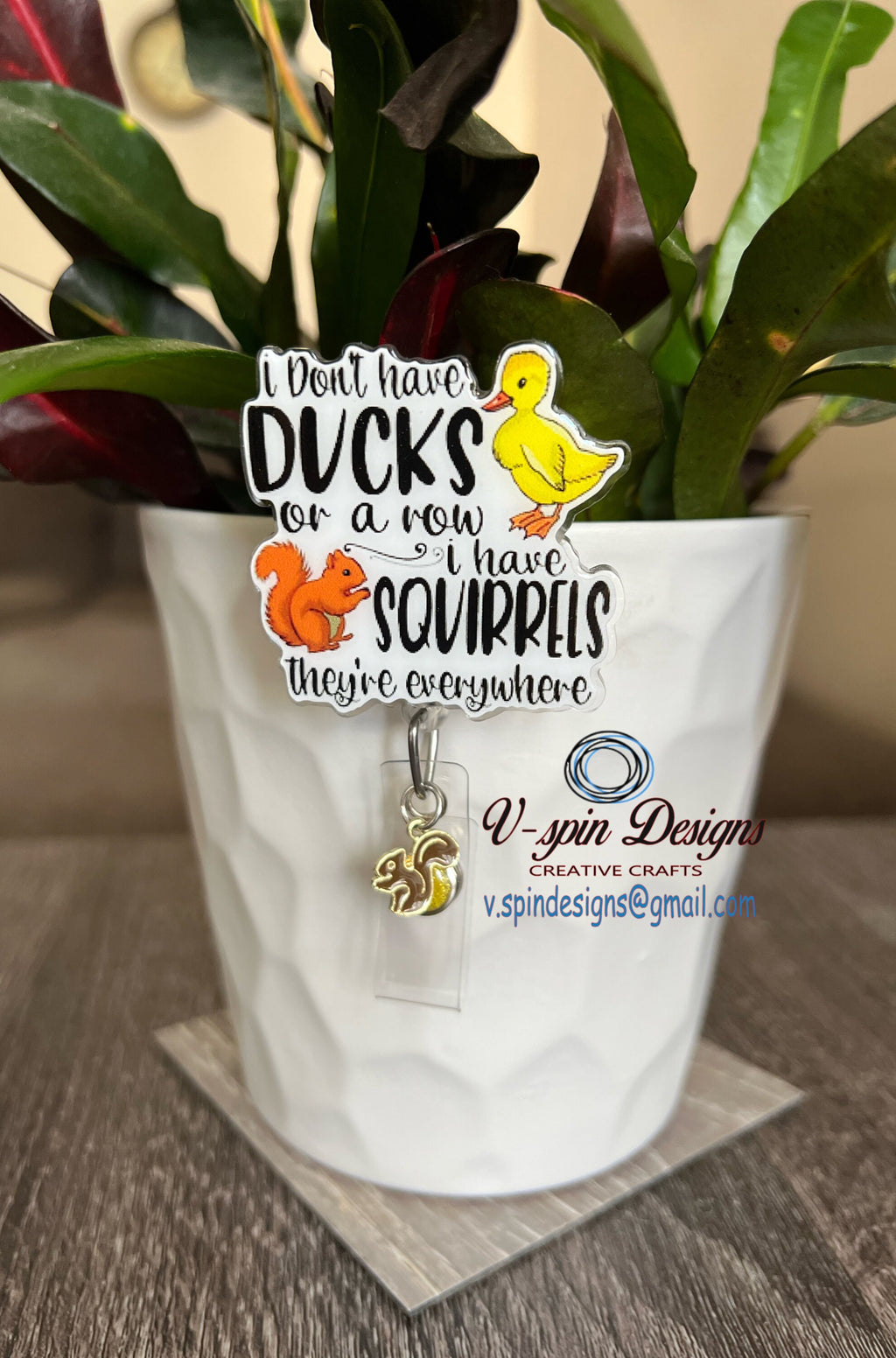 Ducks in a Row Badge reel/ID Holder card holder/nurse/teachers/funny duck badge reels