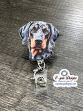 German Shorthair Pointer dog badge reel/ID Holder/card holder/dog badge reels/nurse badge reels/
